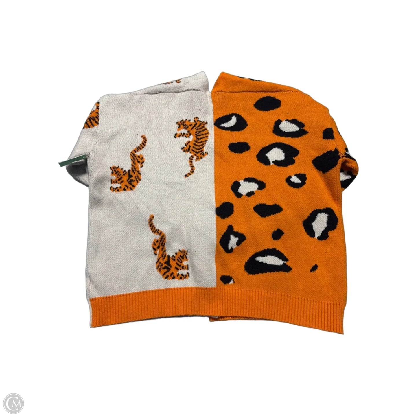 Sweater By Cmc In Orange & Tan, Size: L
