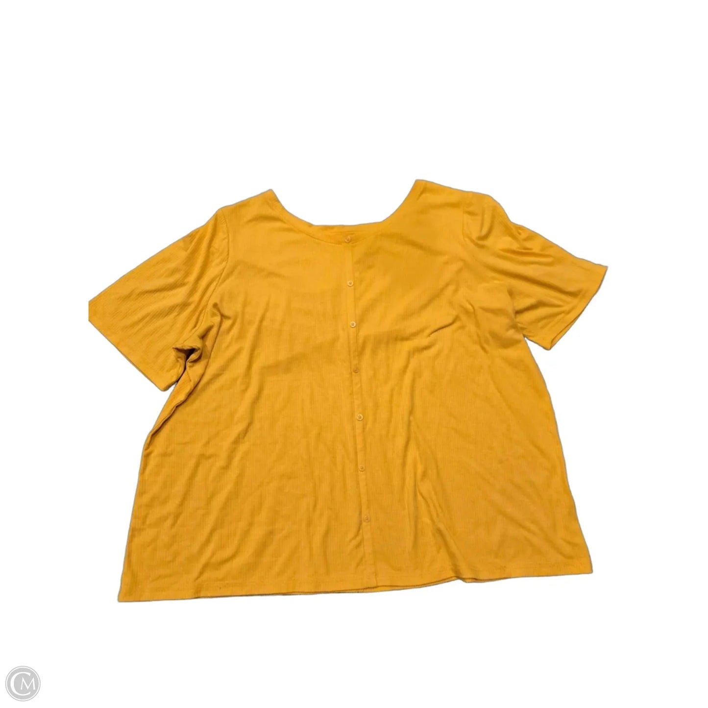 Top Short Sleeve By Lane Bryant In Yellow, Size: 3x