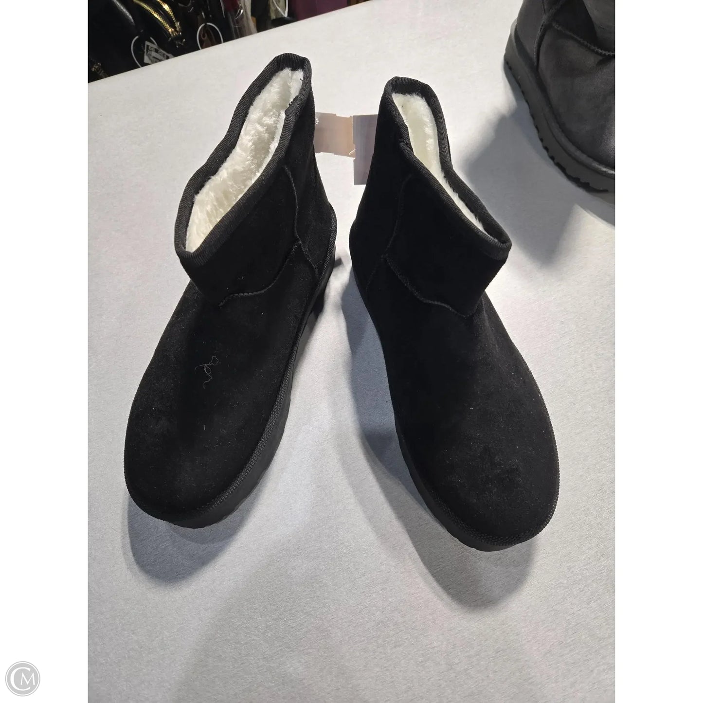 Boots Ankle Flats By Forever In Black, Size: 10