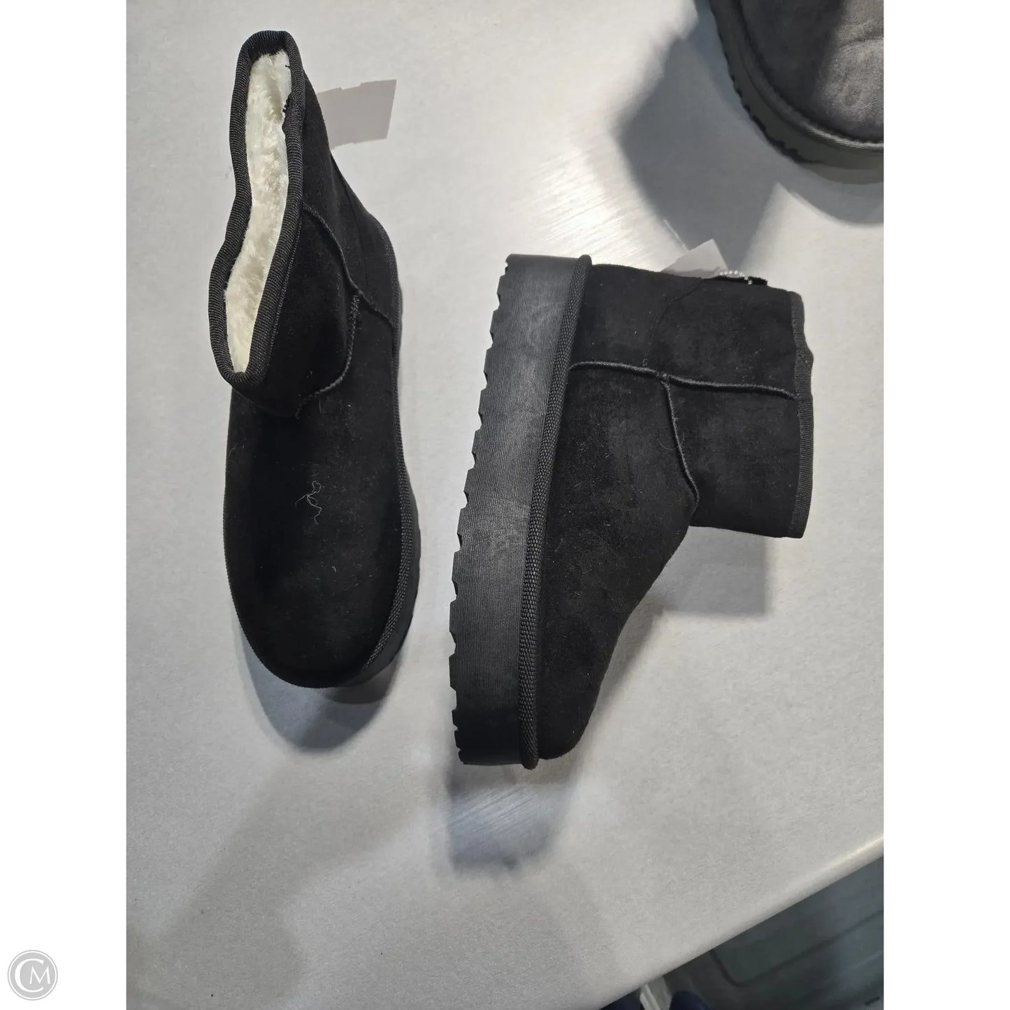 Boots Ankle Flats By Forever In Black, Size: 10