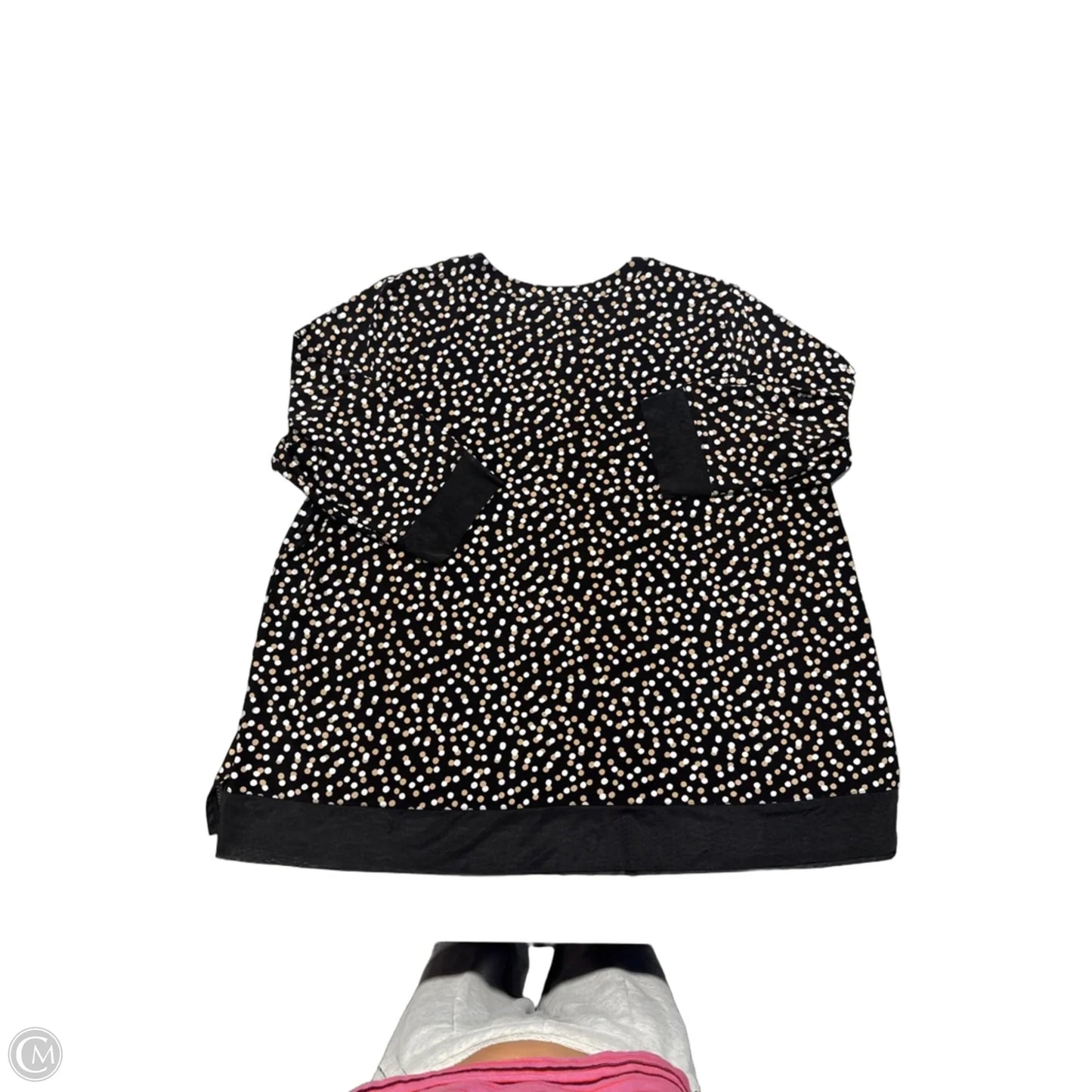 Top 3/4 Sleeve By Anne Klein In Black & Tan, Size: 3x