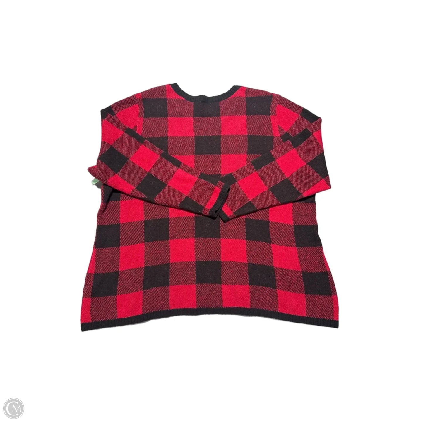 Sweater By Cj Banks In Black & Red, Size: 3x