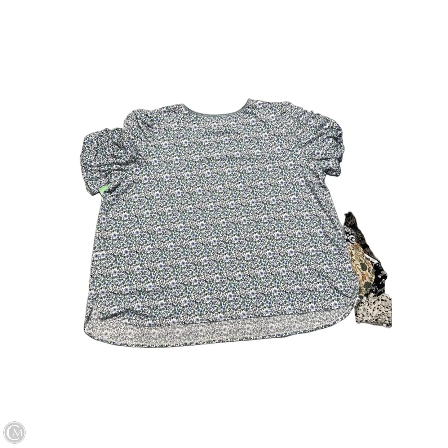 Top Short Sleeve By Max Studio In Green & Purple, Size: 3x