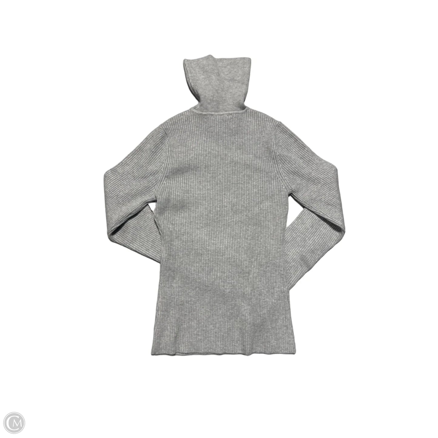 Top Long Sleeve By Abercrombie And Fitch In Grey, Size: M