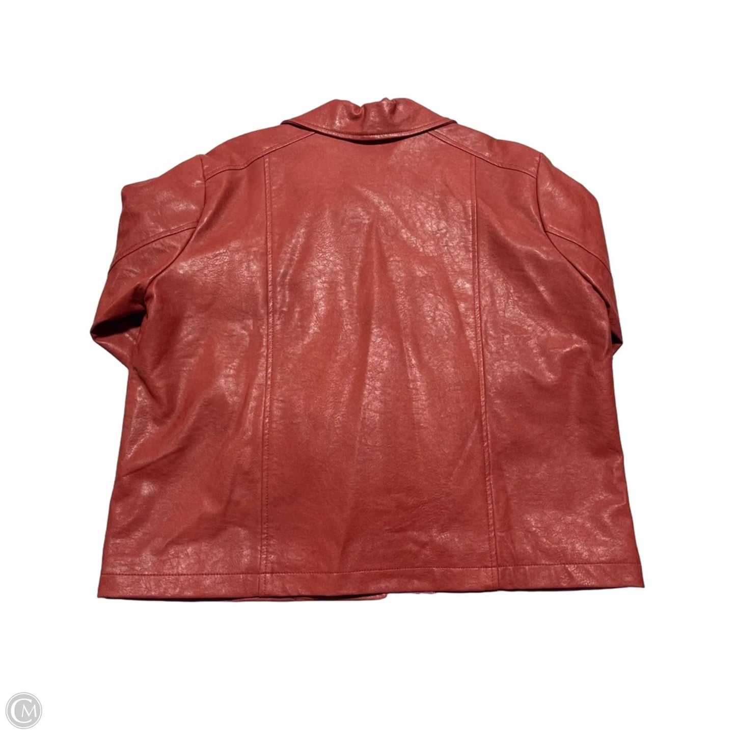 Jacket Moto Leather By Mystree In Red, Size: S
