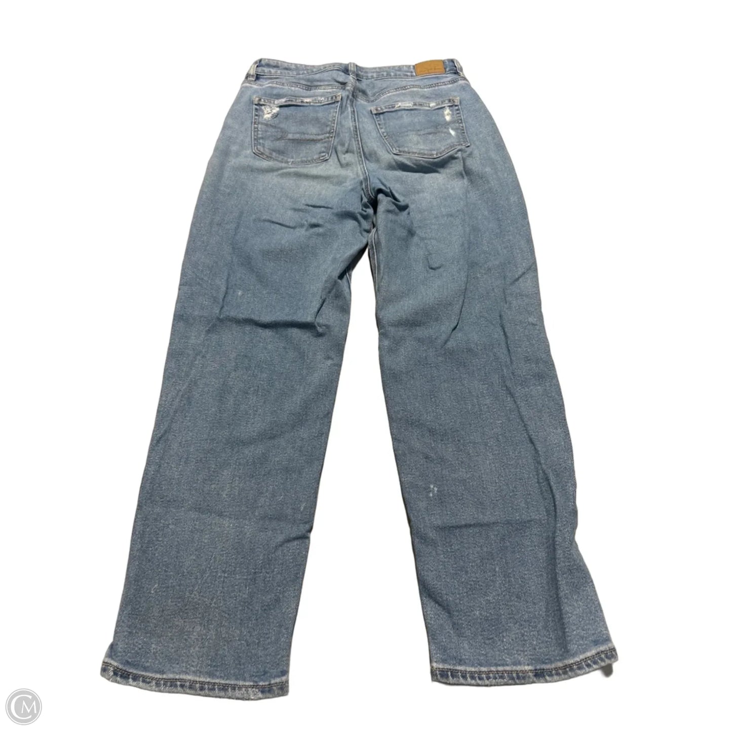 Jeans Straight By American Eagle In Blue Denim, Size: 10