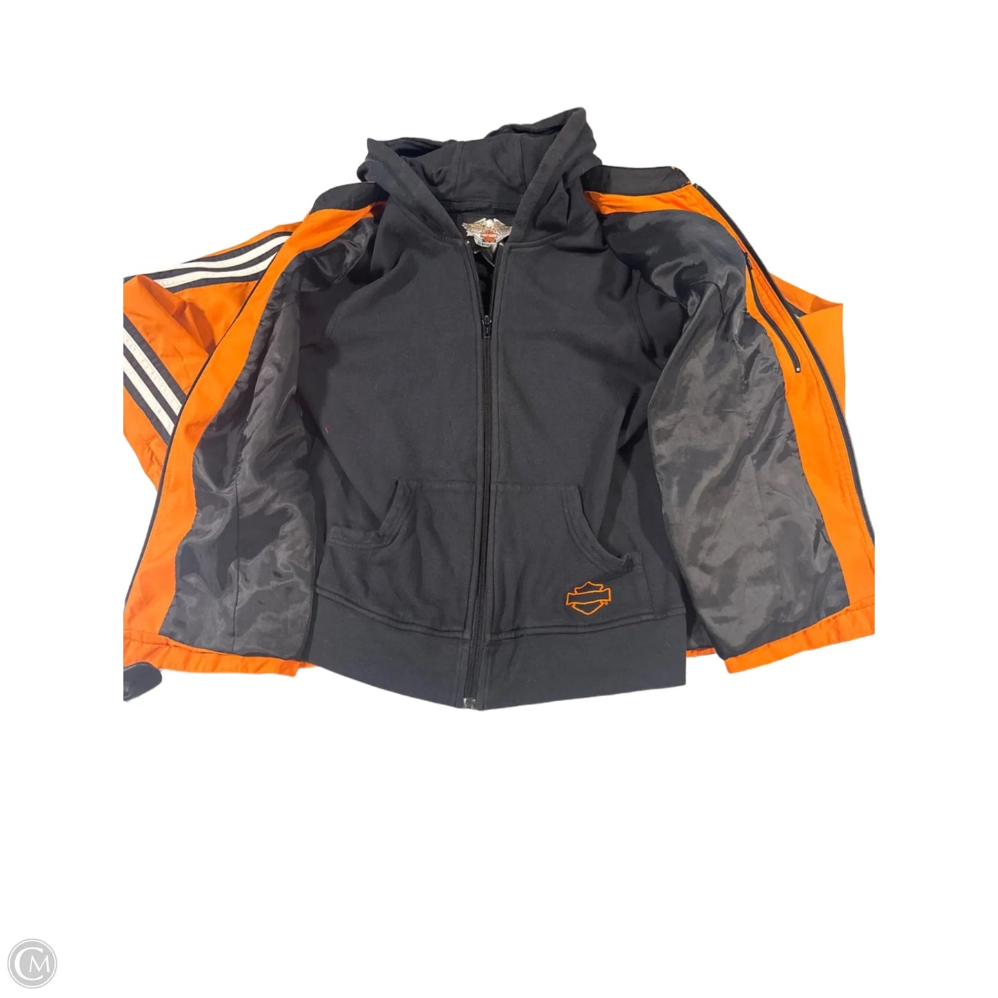 Coat Faux Fur & Sherpa By Harley Davidson In Orange, Size: L