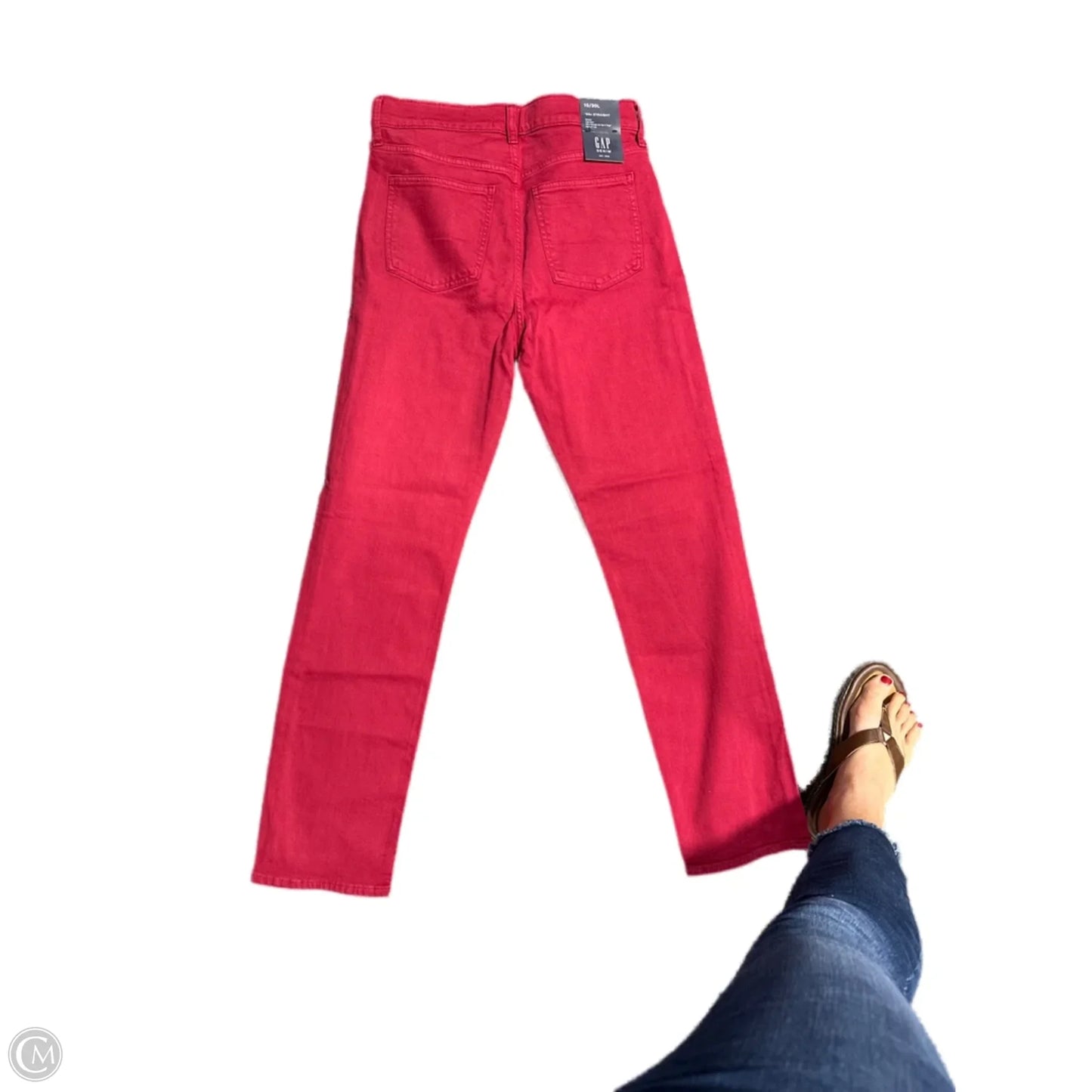 Jeans Skinny By Gap In Red, Size: 10