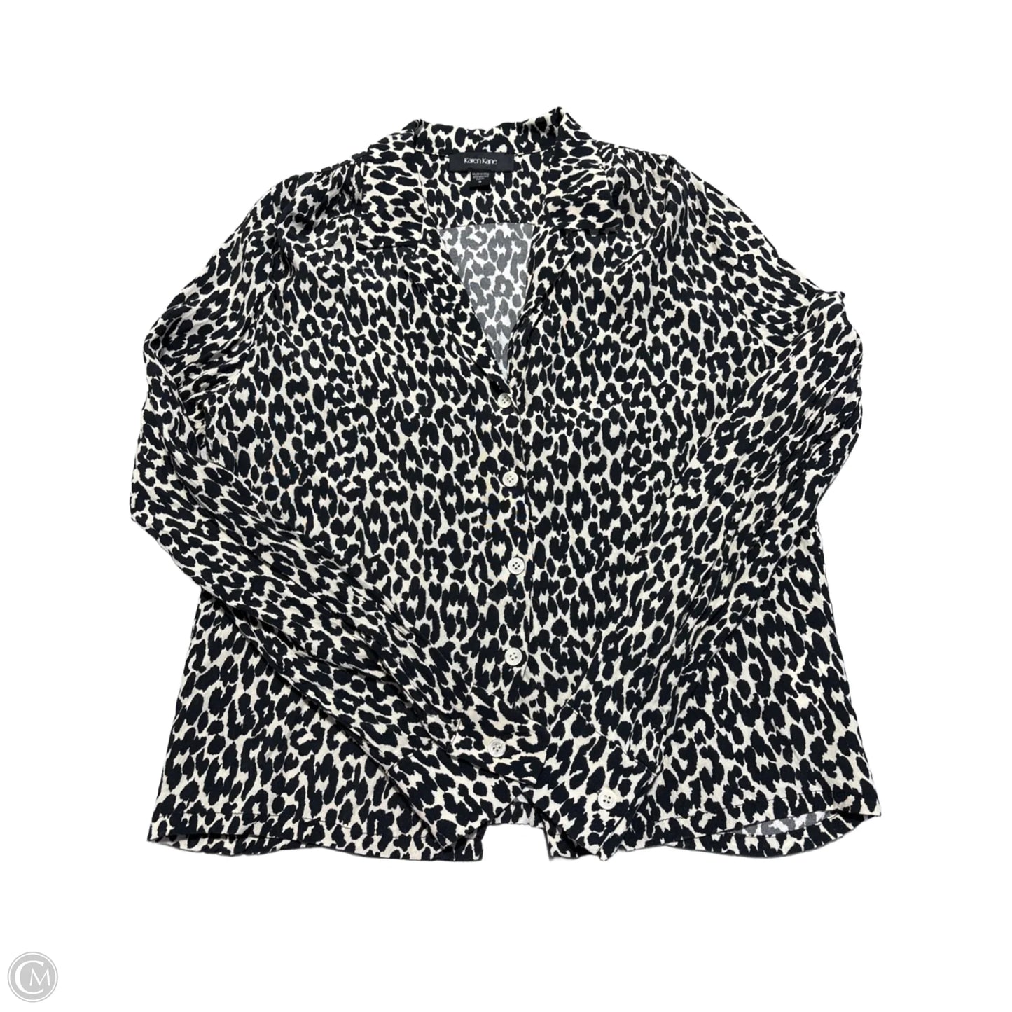 Blouse Long Sleeve By Karen Kane In Animal Print, Size: S