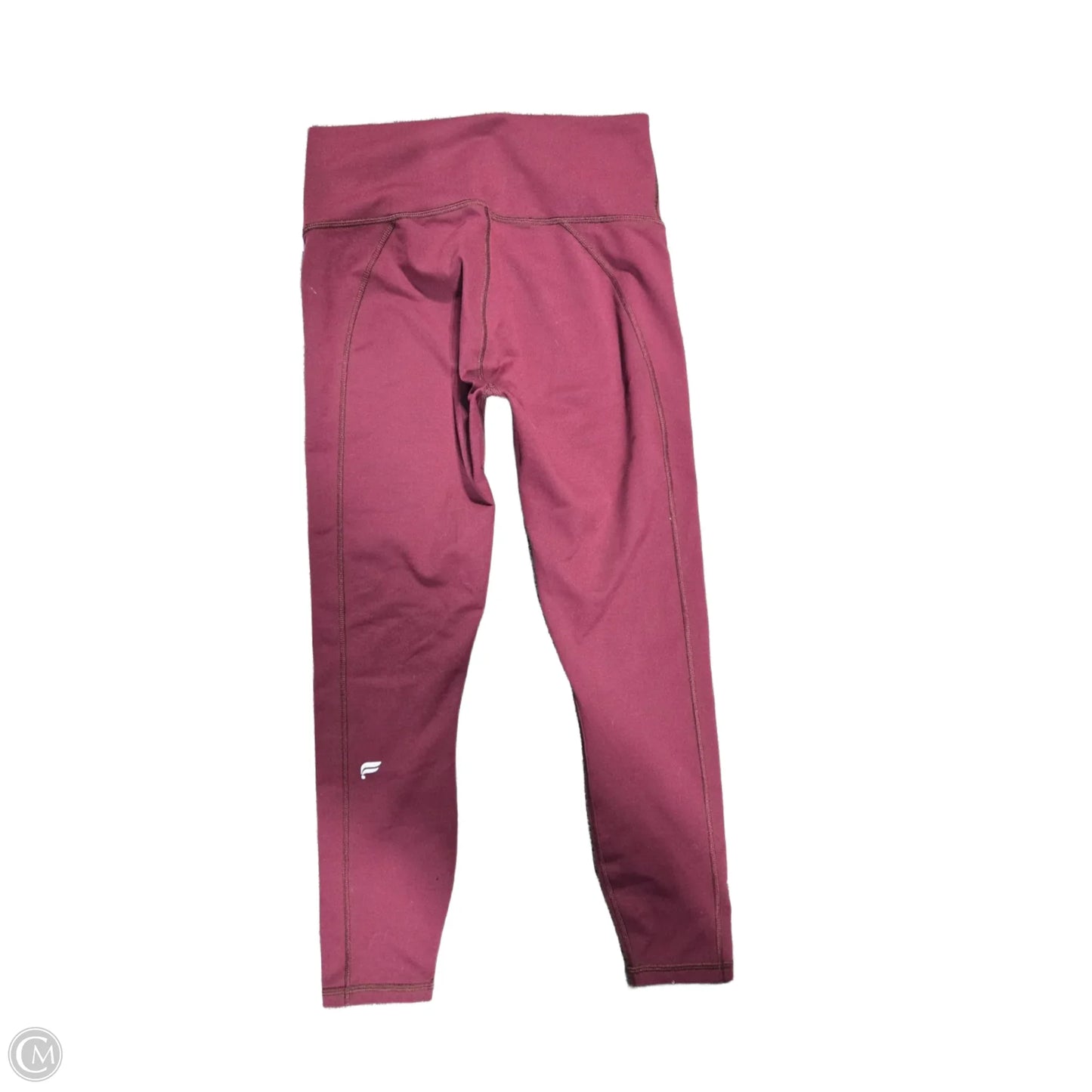 Athletic Leggings By Fabletics In Maroon, Size: M
