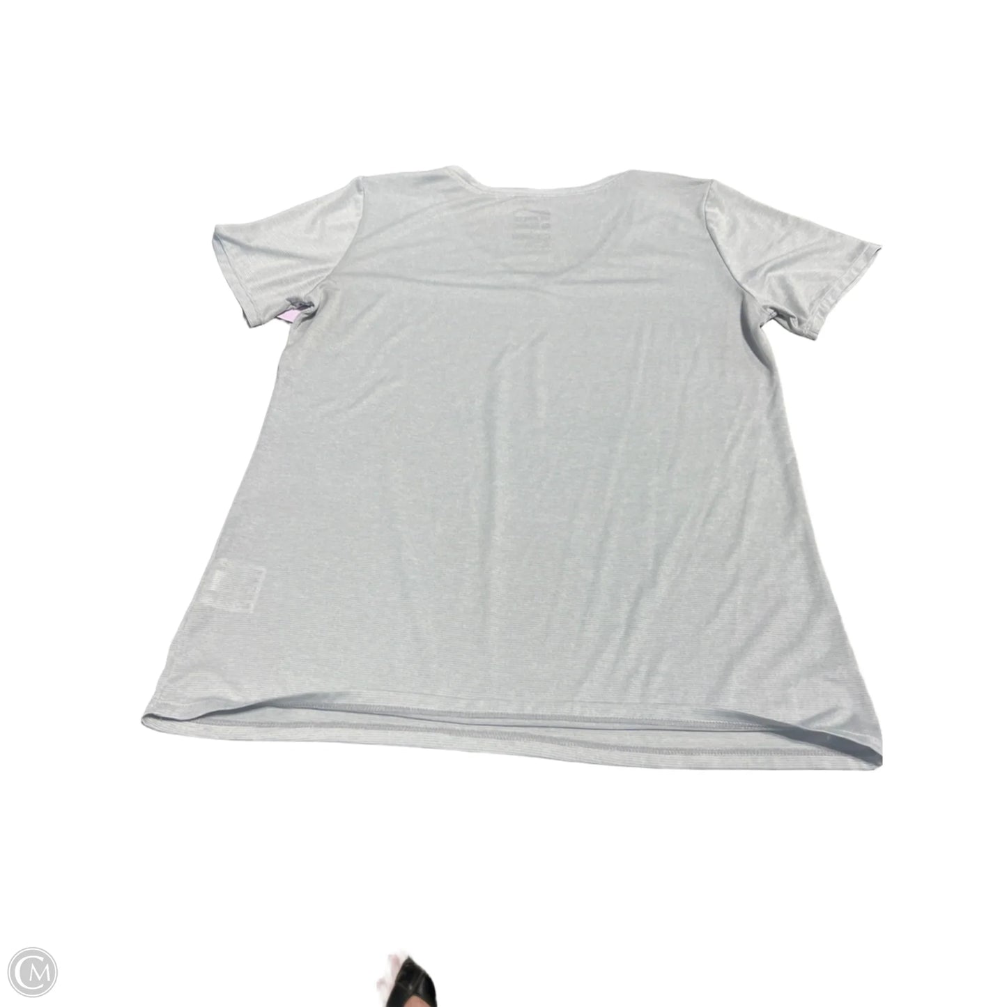 Athletic Top Short Sleeve By Nike In Grey, Size: L