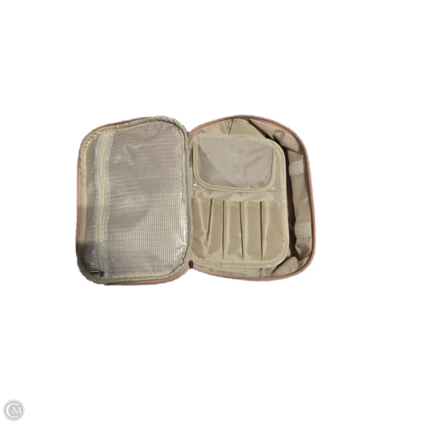 Makeup Bag Leather By Cmf, Size: Small