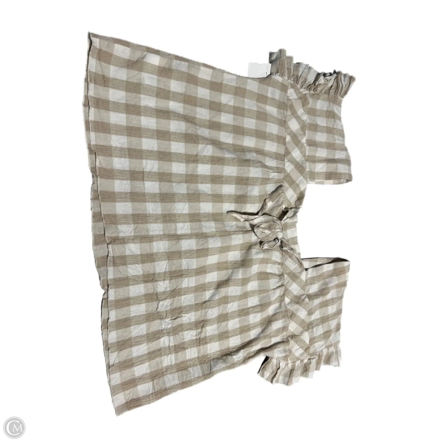 Top Short Sleeve By Tribal In Plaid Pattern, Size: Xl