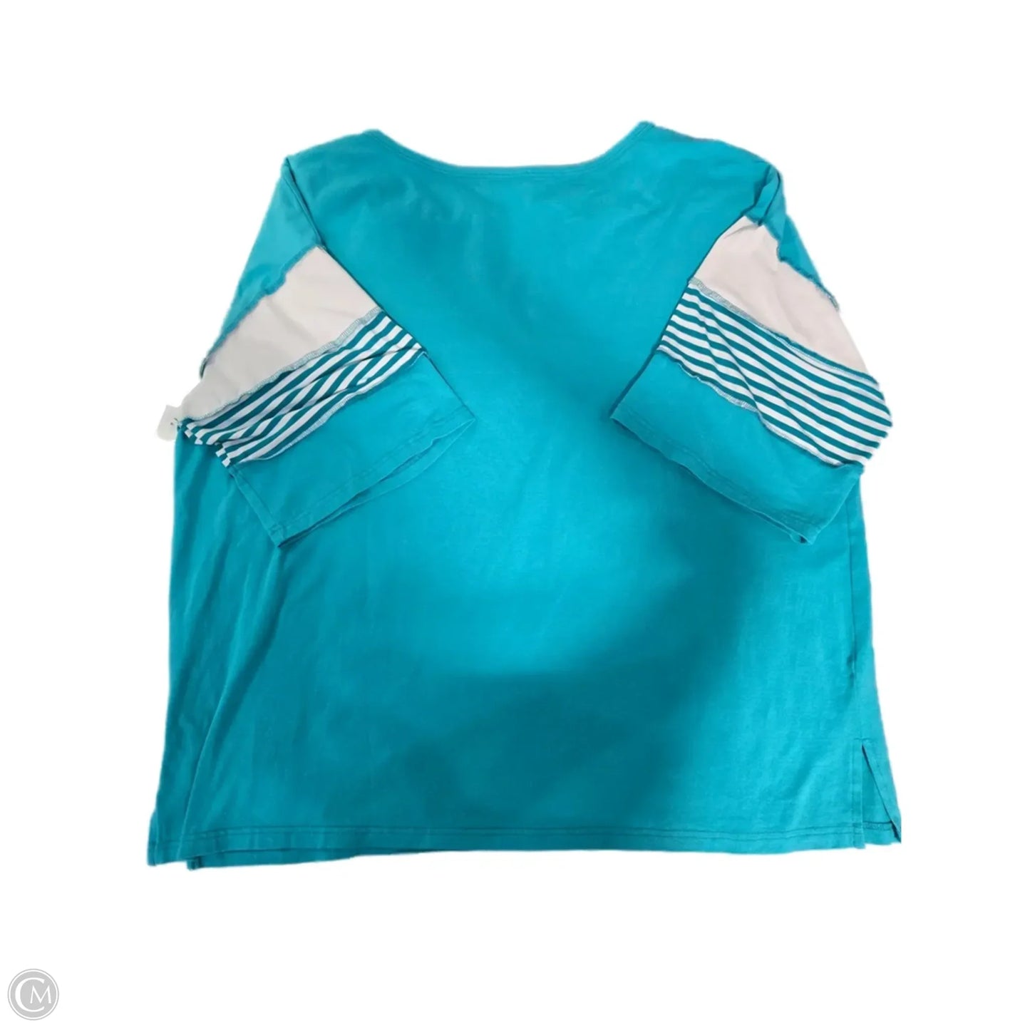 Top Short Sleeve By Bibi In Blue, Size: 1x