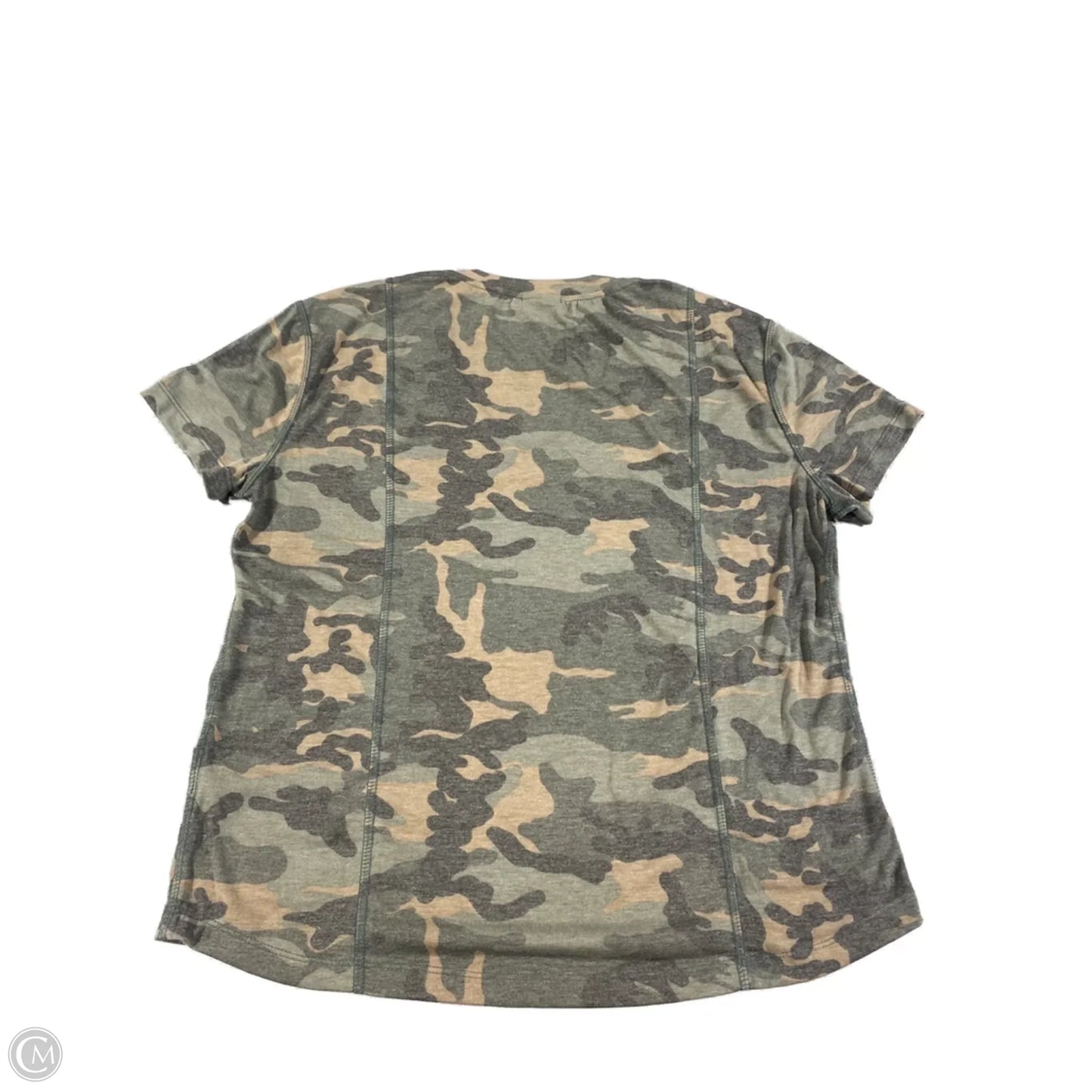 Top Short Sleeve By Cmc In Camouflage Print, Size: L