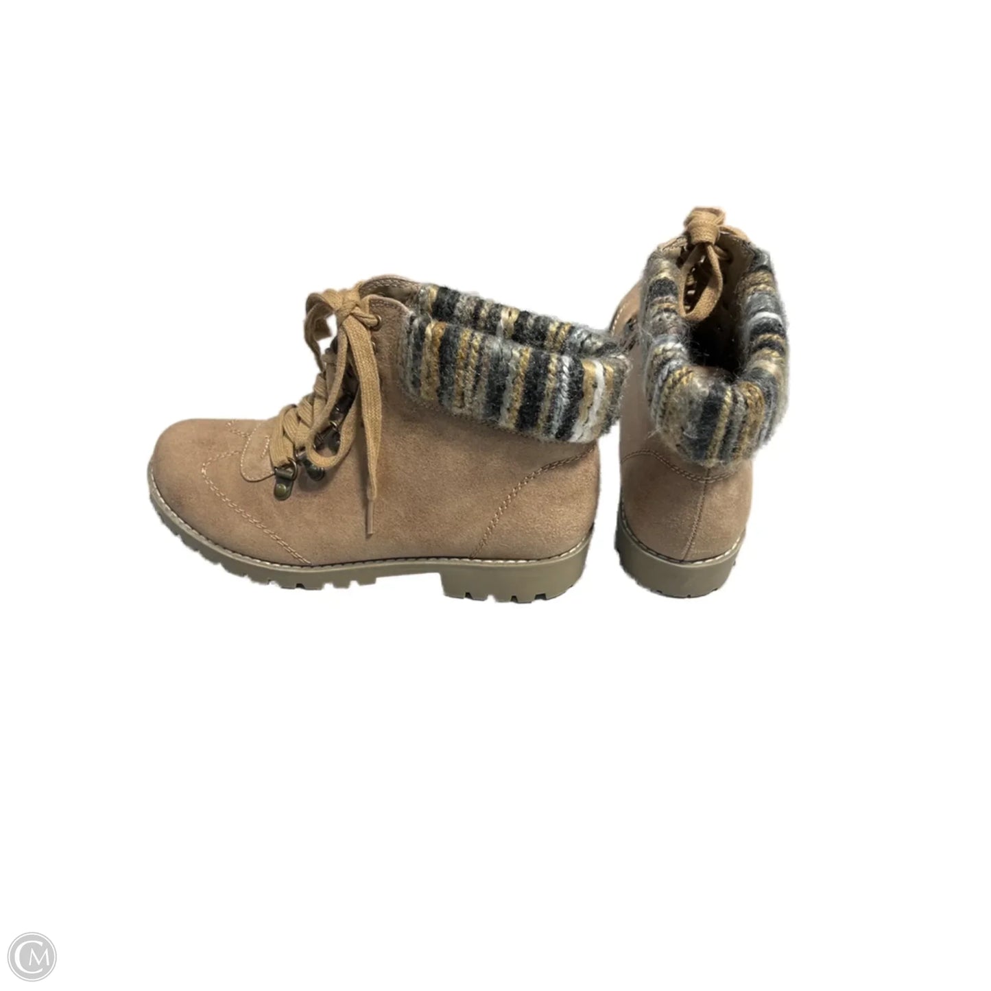 Boots Ankle Flats By Cmc In Tan, Size: 8.5