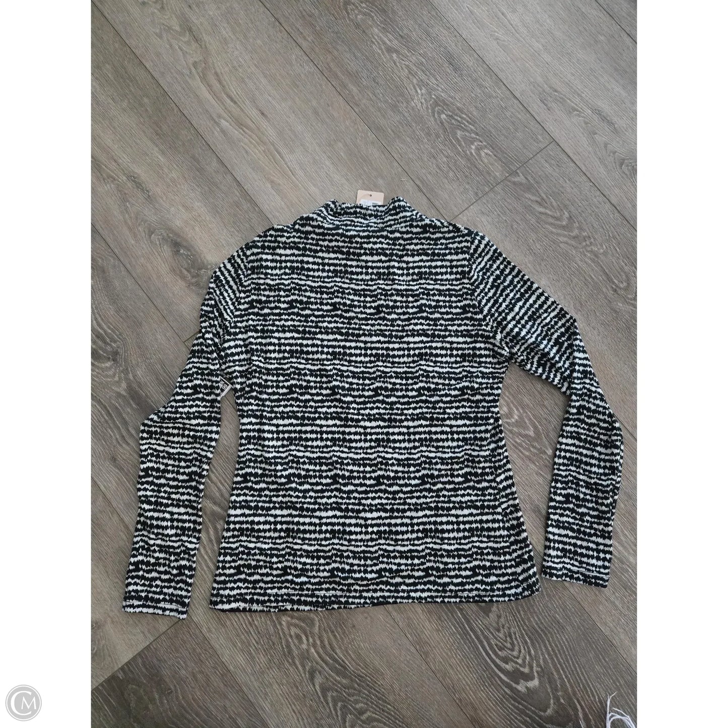 Top Long Sleeve By Cma In Black & White, Size: L