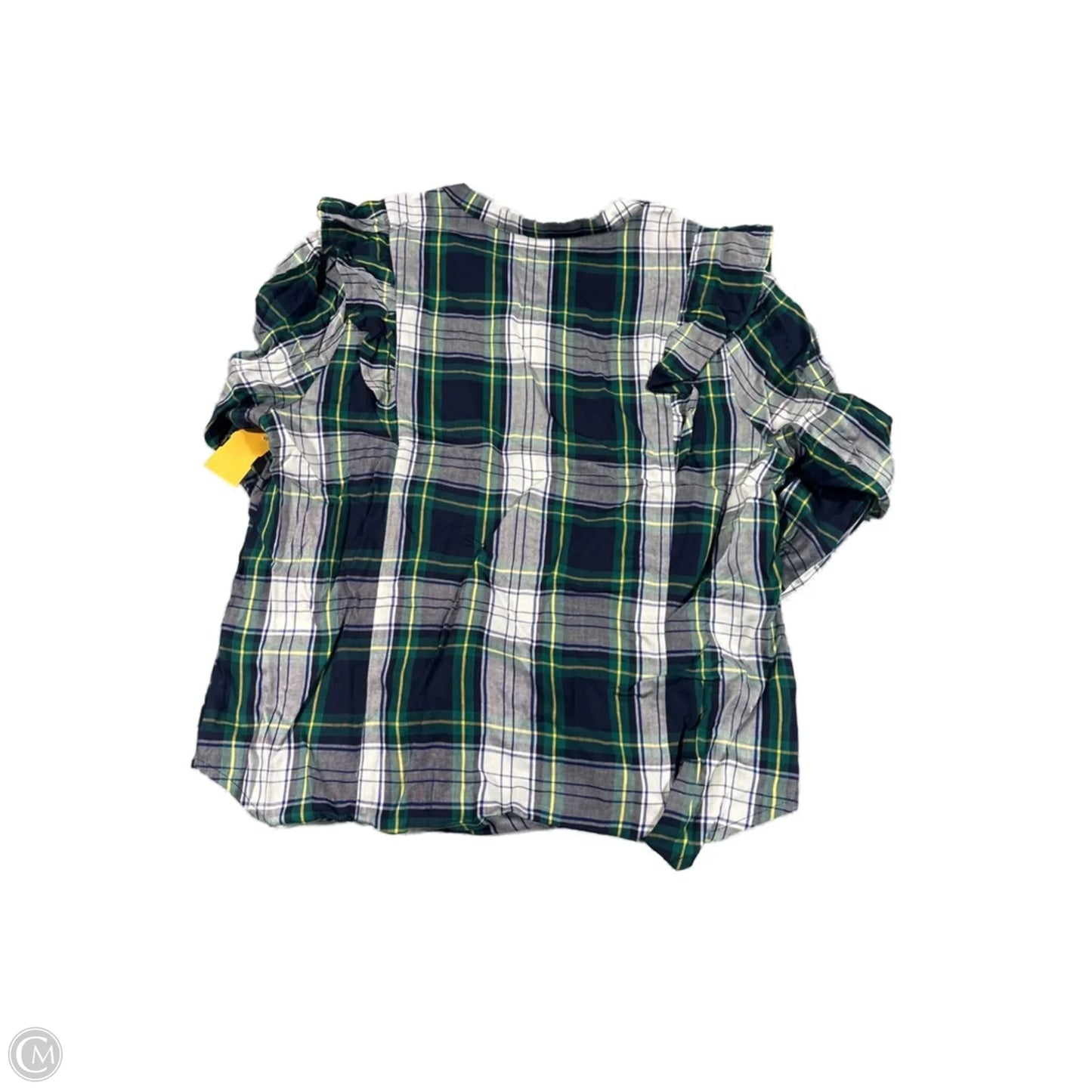 Top Long Sleeve By J. Crew In Plaid Pattern, Size: M