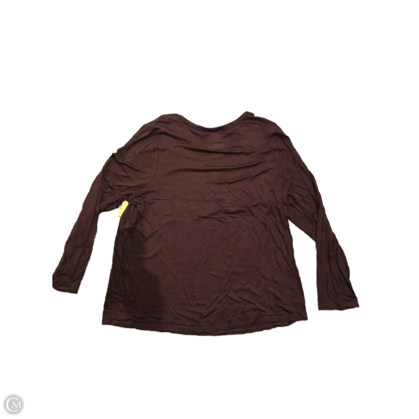 Top Long Sleeve Basic By Maurices In Maroon, Size: 1x