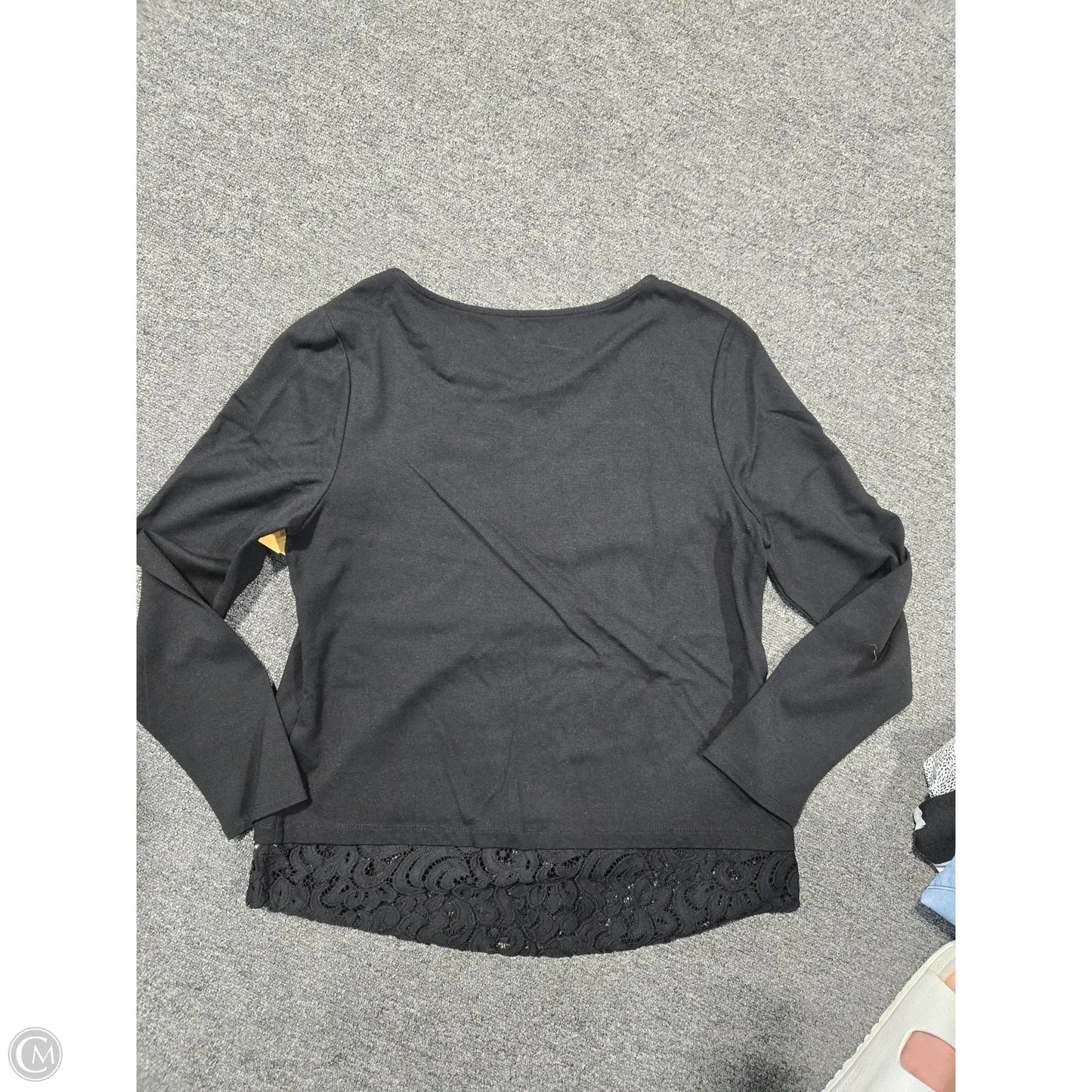 Top Long Sleeve Basic By Chicos In Black, Size: M
