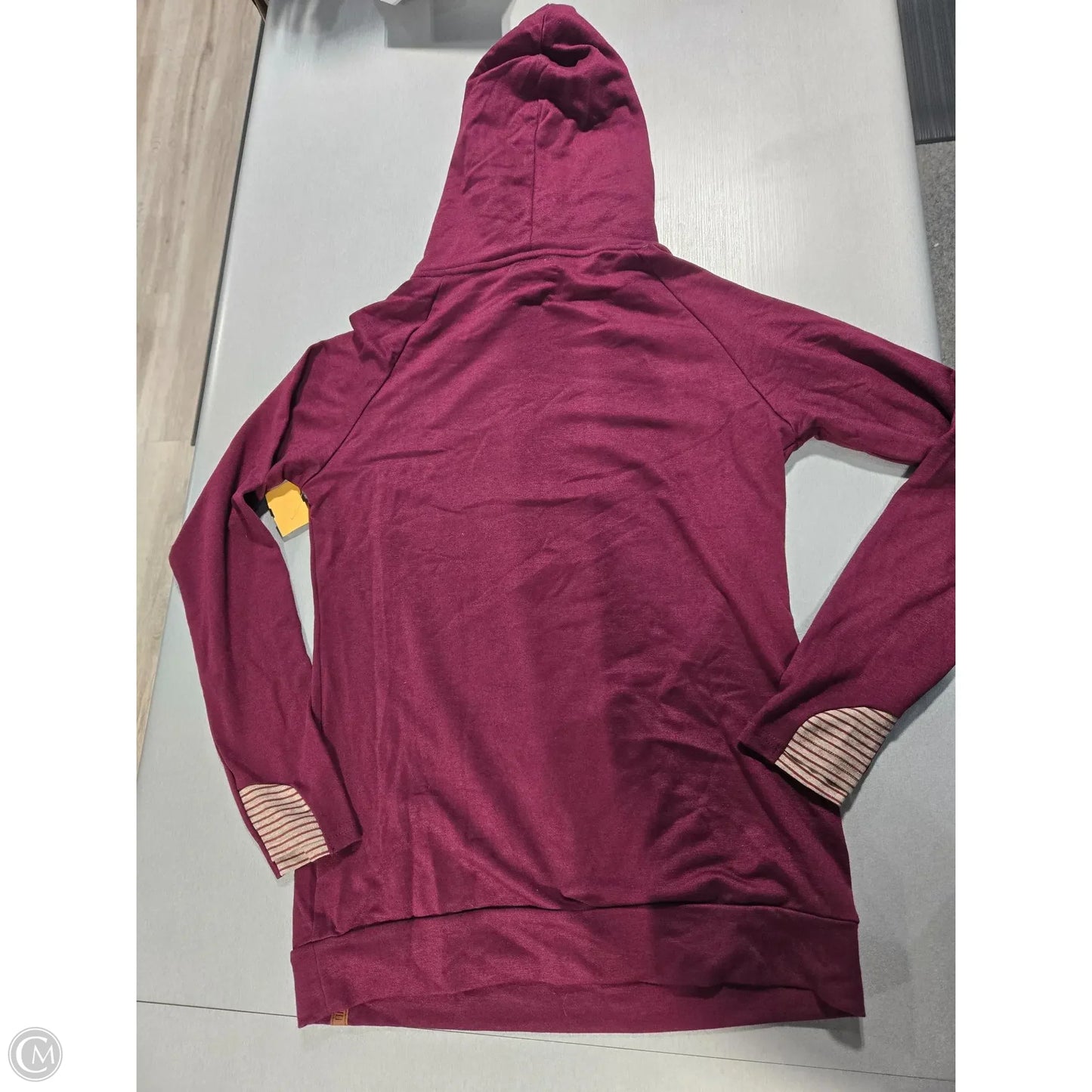 Sweatshirt Hoodie By Cme In Maroon, Size: M