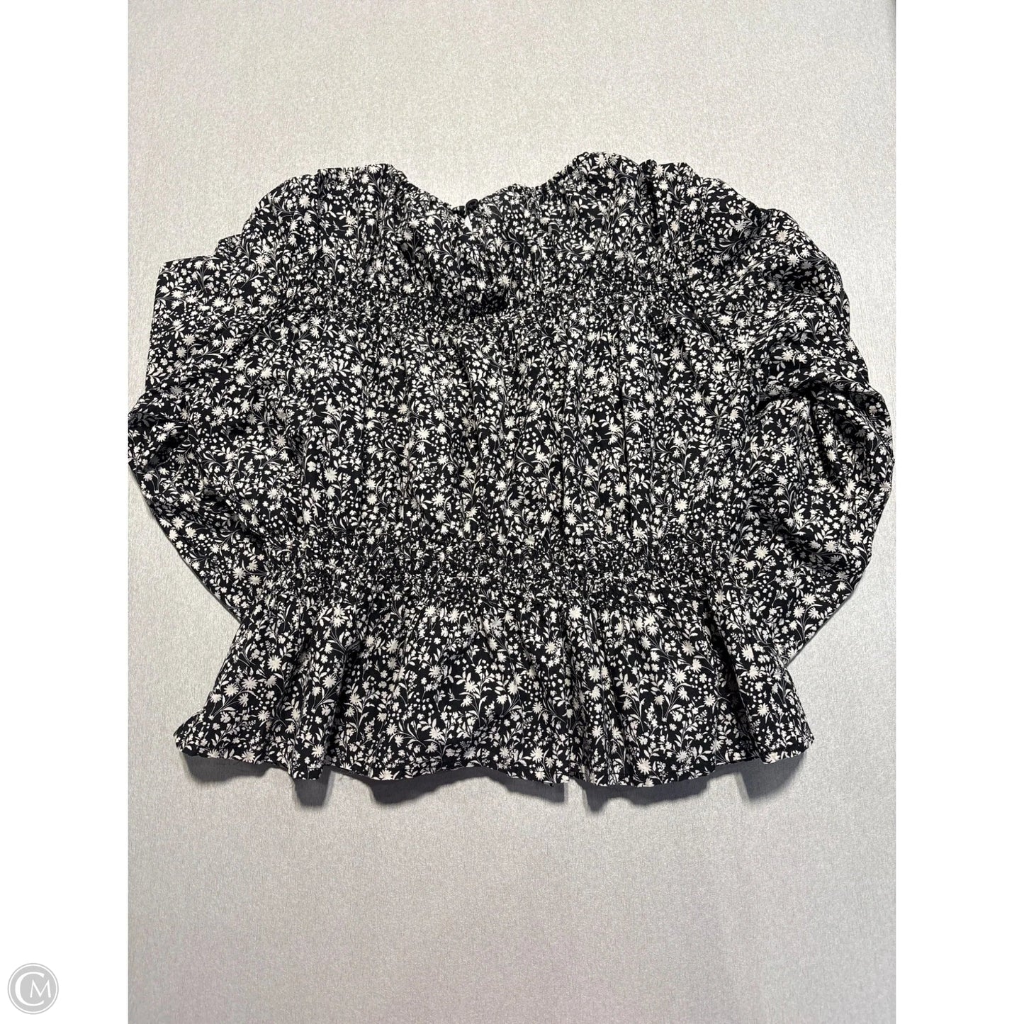 Blouse Long Sleeve By Universal Thread In Floral Print, Size: M