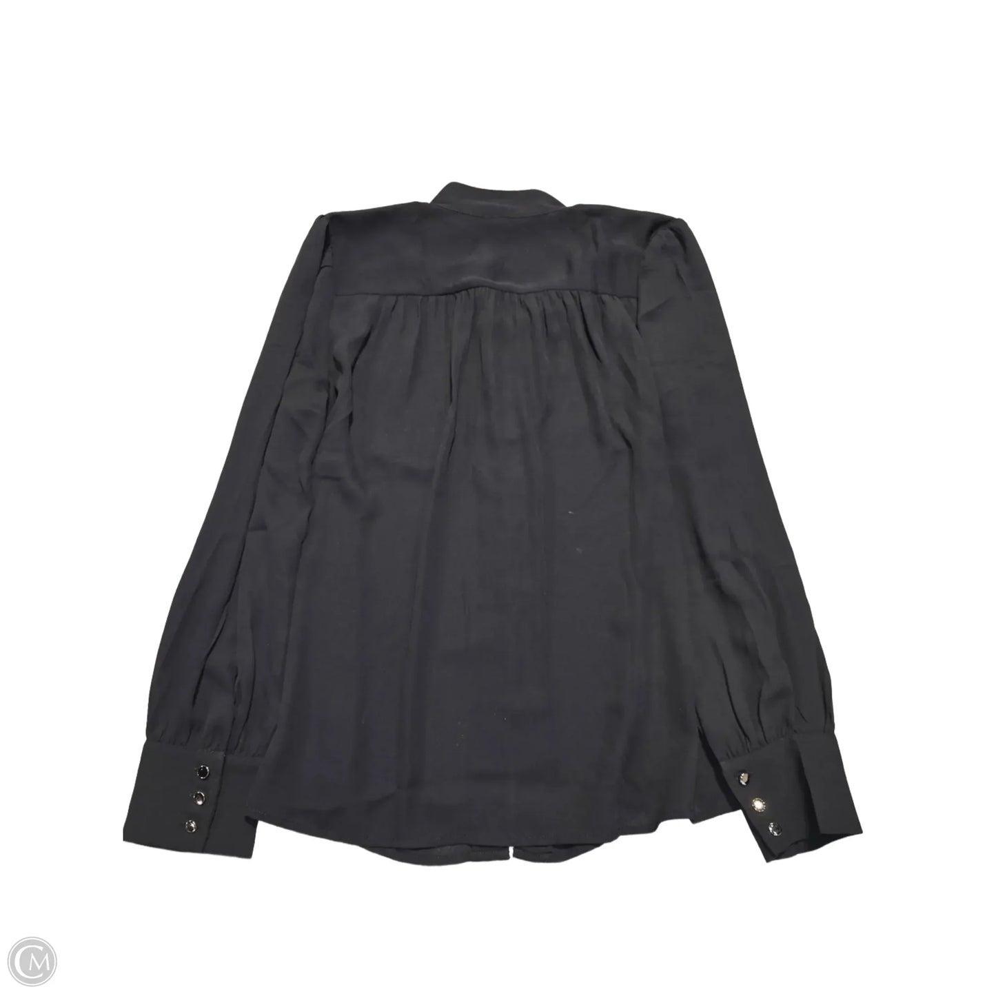 Blouse Long Sleeve By Ann Taylor In Black, Size: M