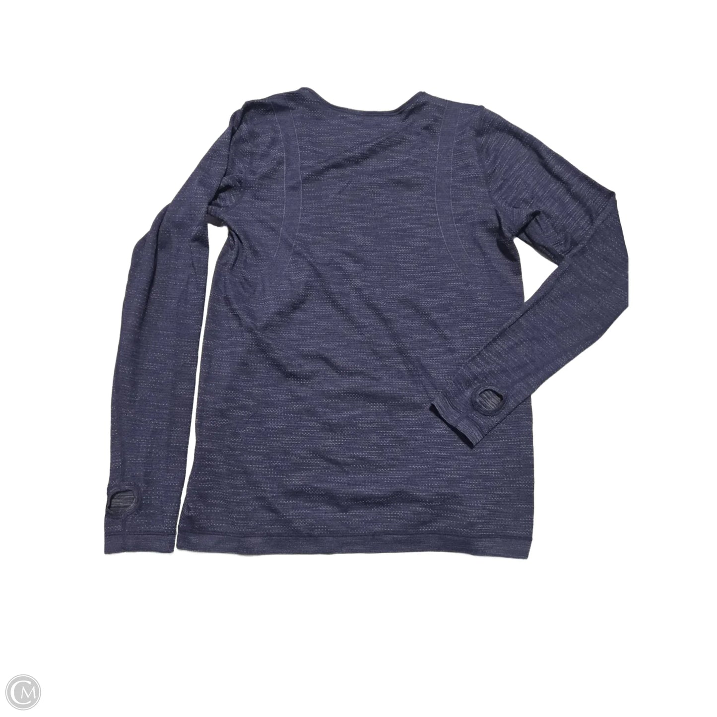 Athletic Top Long Sleeve Crewneck By Under Armour In Navy, Size: M