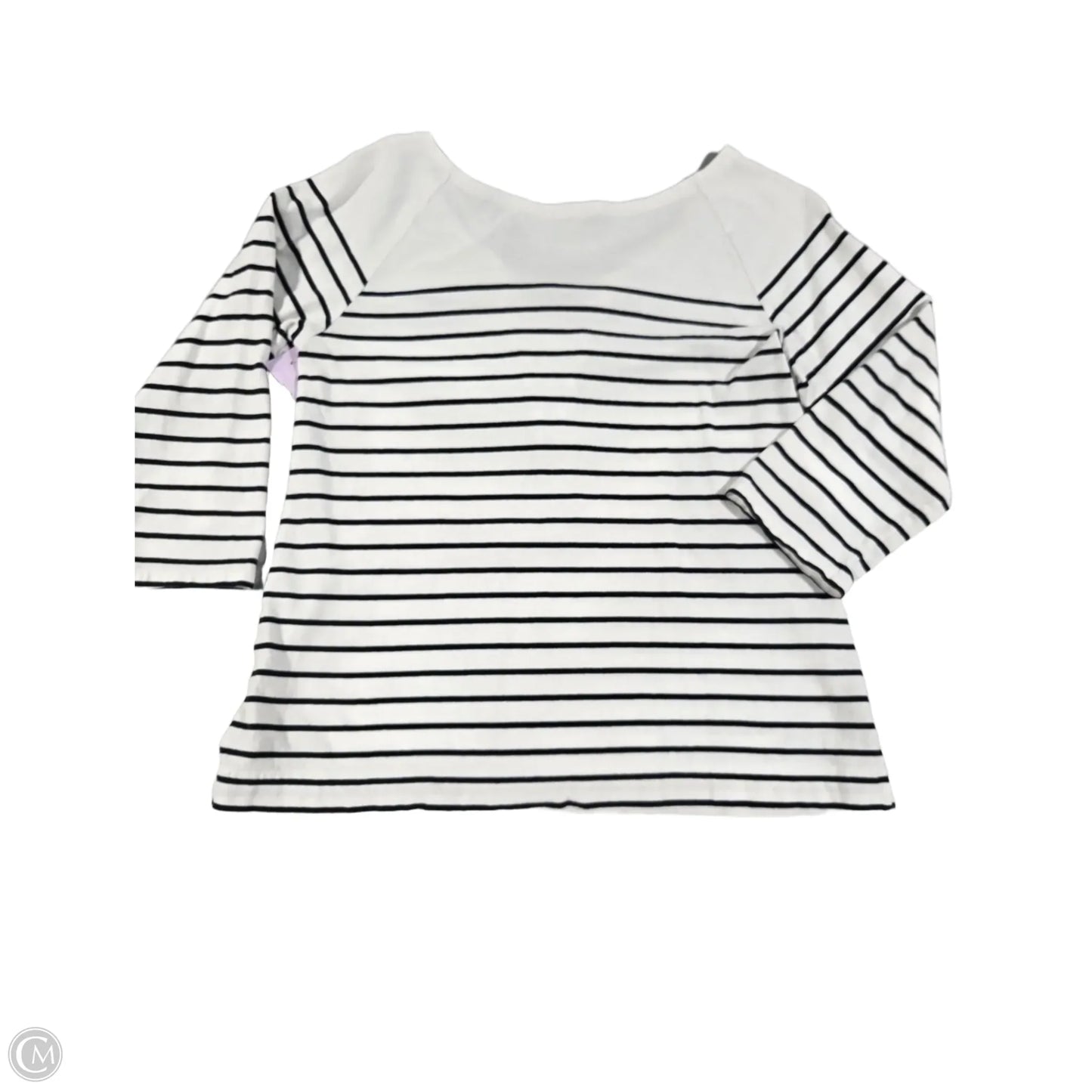 Top 3/4 Sleeve By J. Crew In Striped Pattern, Size: M