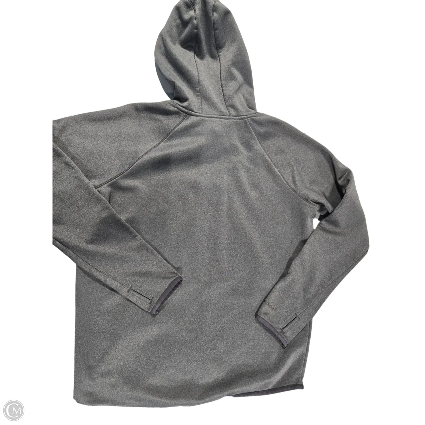 Athletic Sweatshirt Hoodie By Under Armour In Grey, Size: M