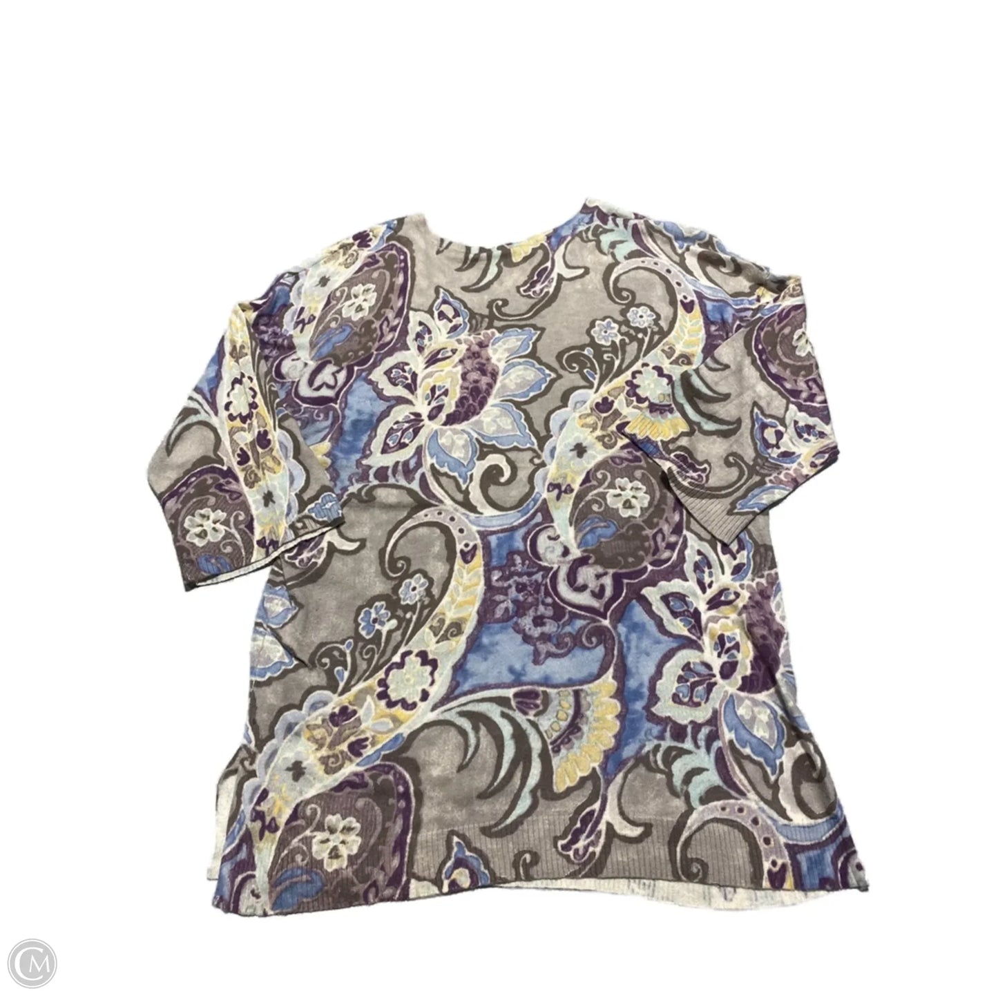 Top Long Sleeve By Chicos In Paisley Print, Size: M