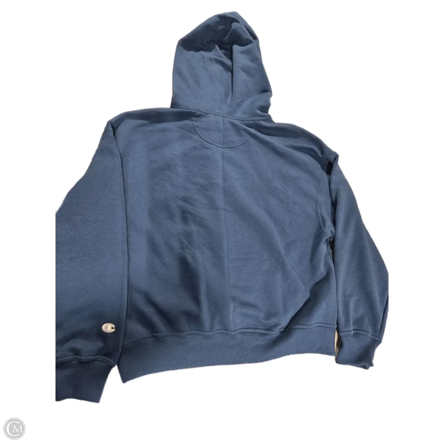 Sweatshirt Hoodie By Champion In Blue, Size: M