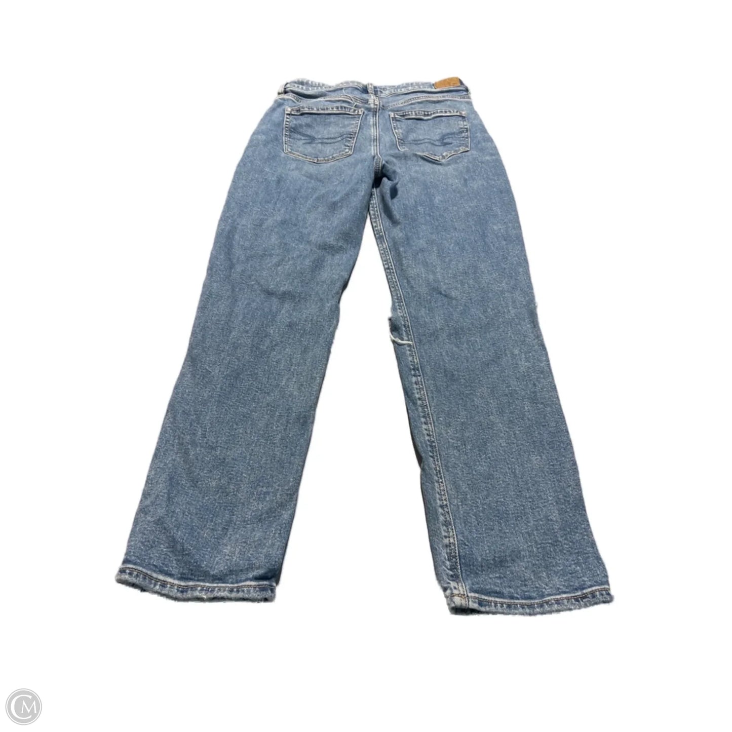 Jeans Straight By American Eagle In Blue Denim, Size: 6