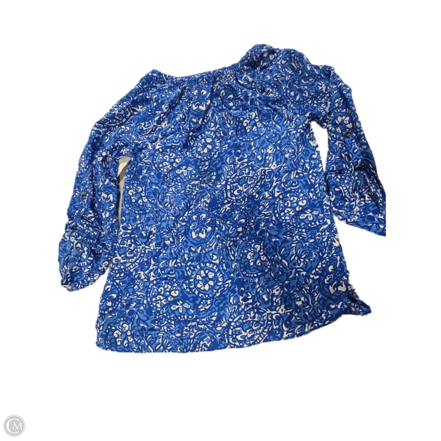 Top 3/4 Sleeve Designer By Lilly Pulitzer In Blue, Size: Xxs