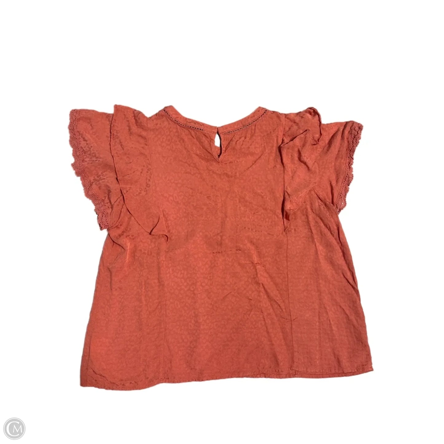 Top Short Sleeve By Skies Are Blue In Orange, Size: L
