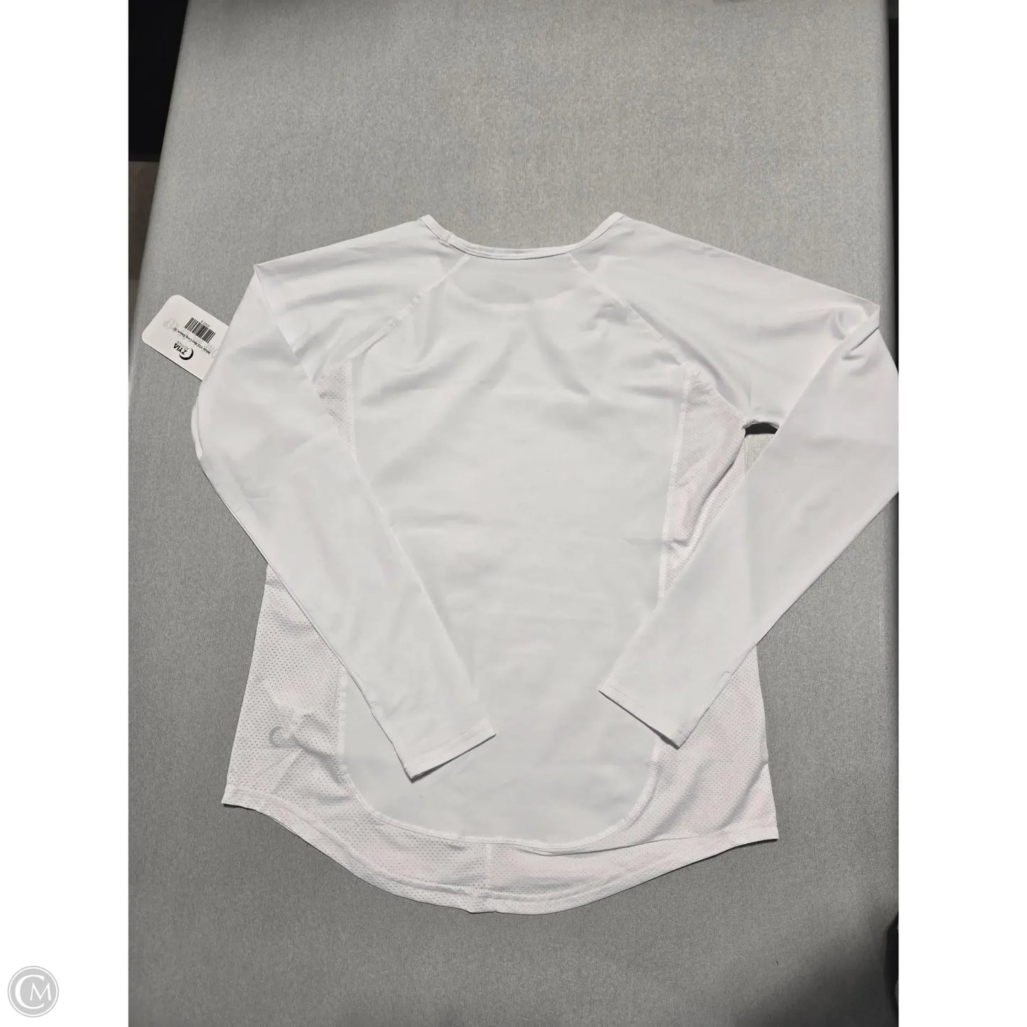 Athletic Top Long Sleeve Crewneck By Zyia In White, Size: S