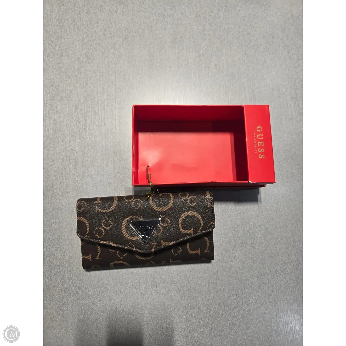 Wallet Leather By Guess, Size: Small