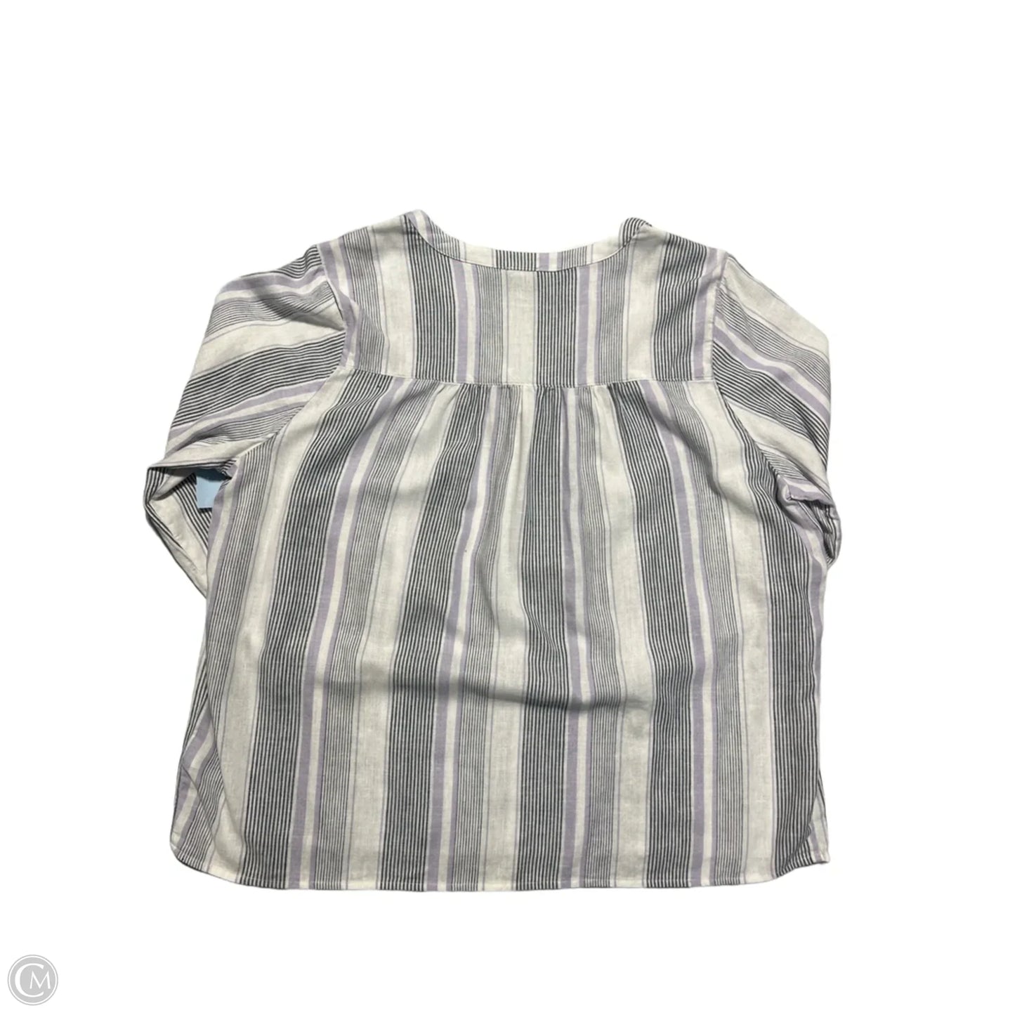 Top 3/4 Sleeve By Splendid In Striped Pattern, Size: L