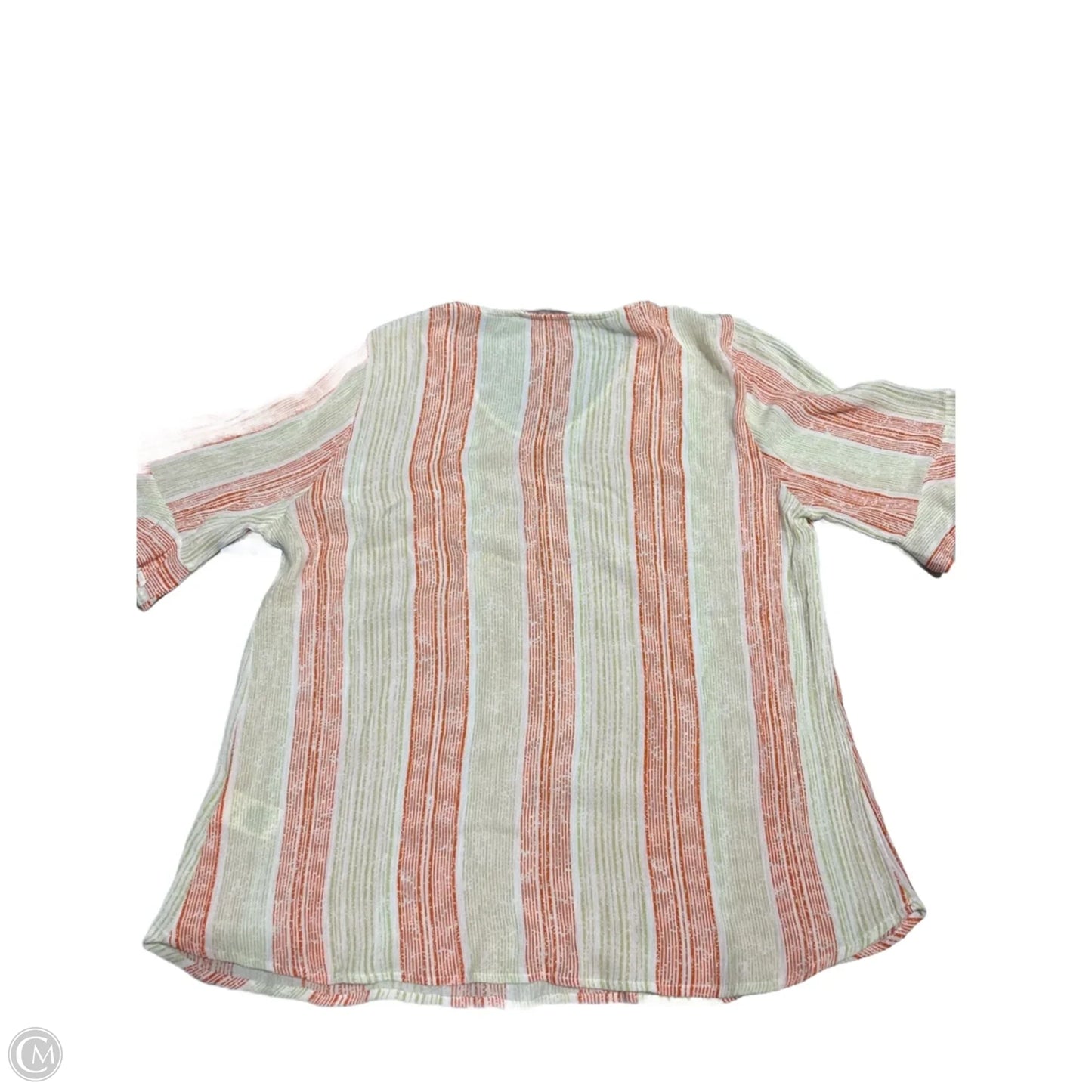 Top Short Sleeve By Cme In Striped Pattern, Size: L