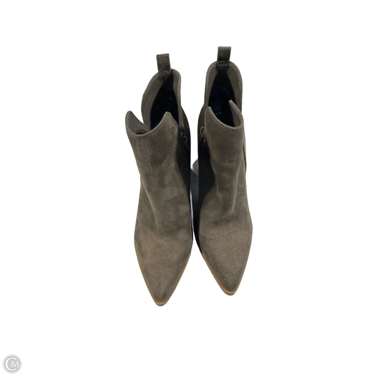 Boots Ankle Heels By Nine West In Taupe, Size: 8