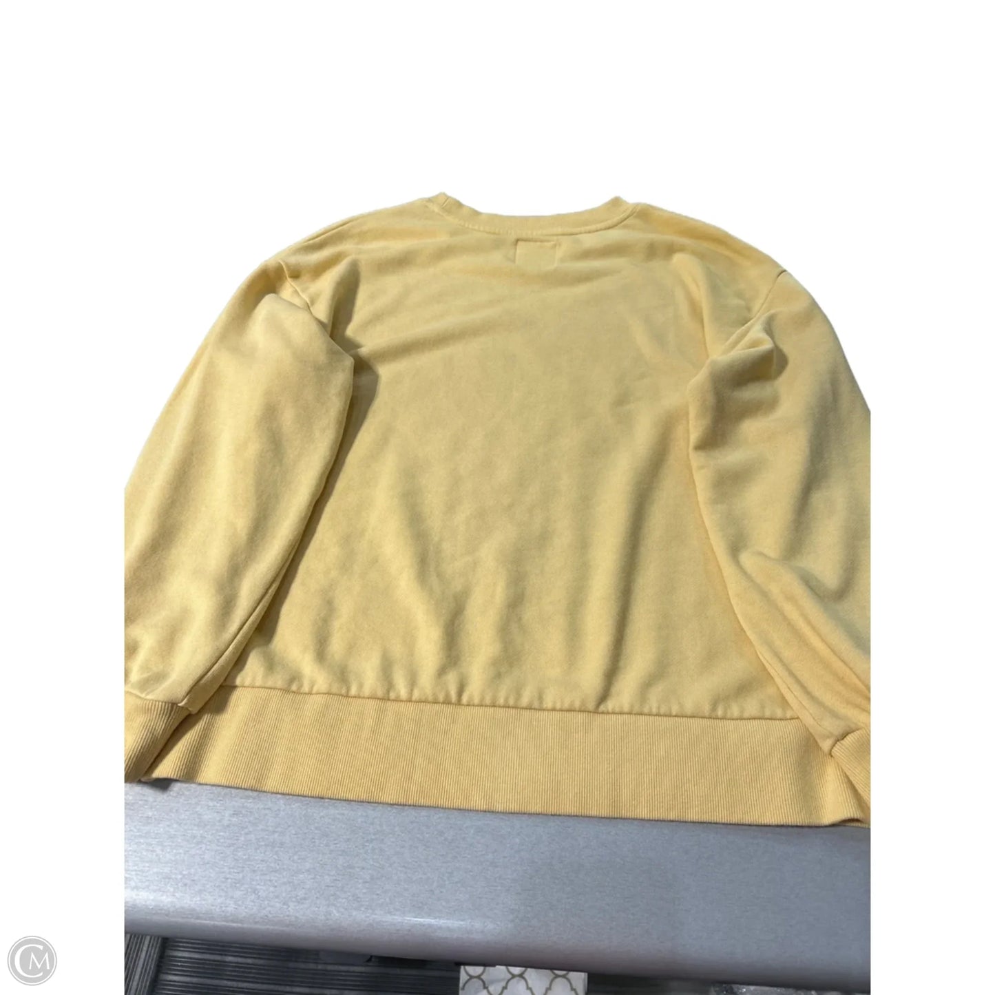 Sweatshirt Crewneck By C And C In Yellow, Size: L