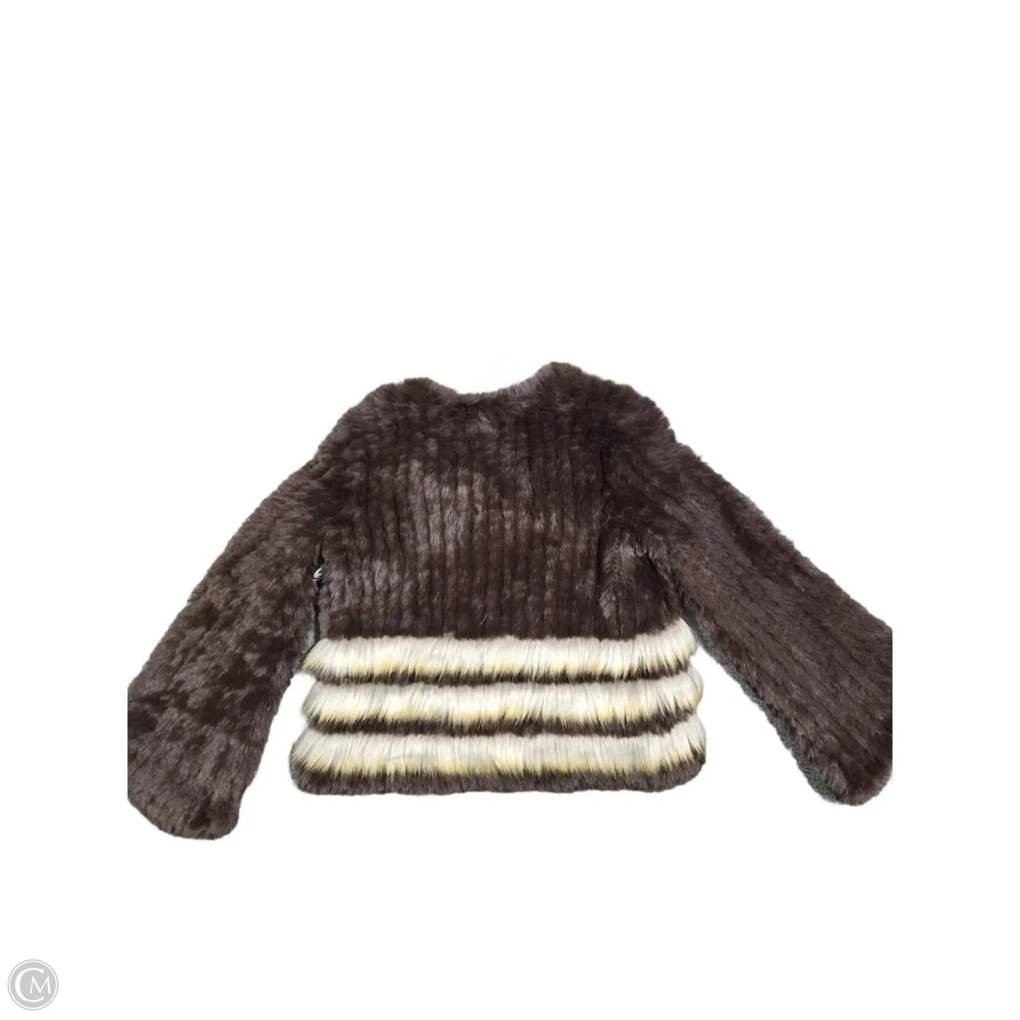 Coat Faux Fur & Sherpa By Cma In Brown, Size: S