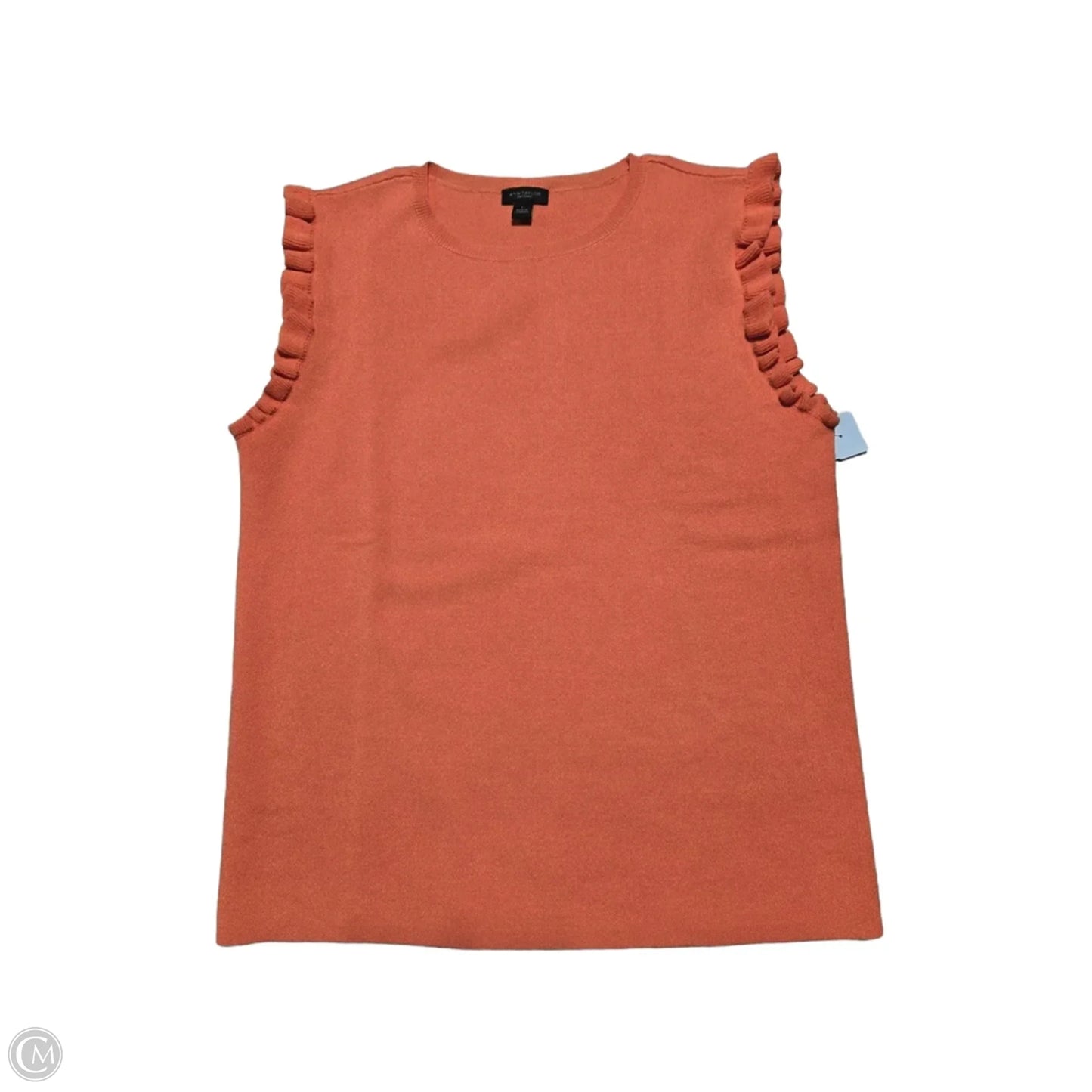 Top Sleeveless By Ann Taylor In Orange, Size: L