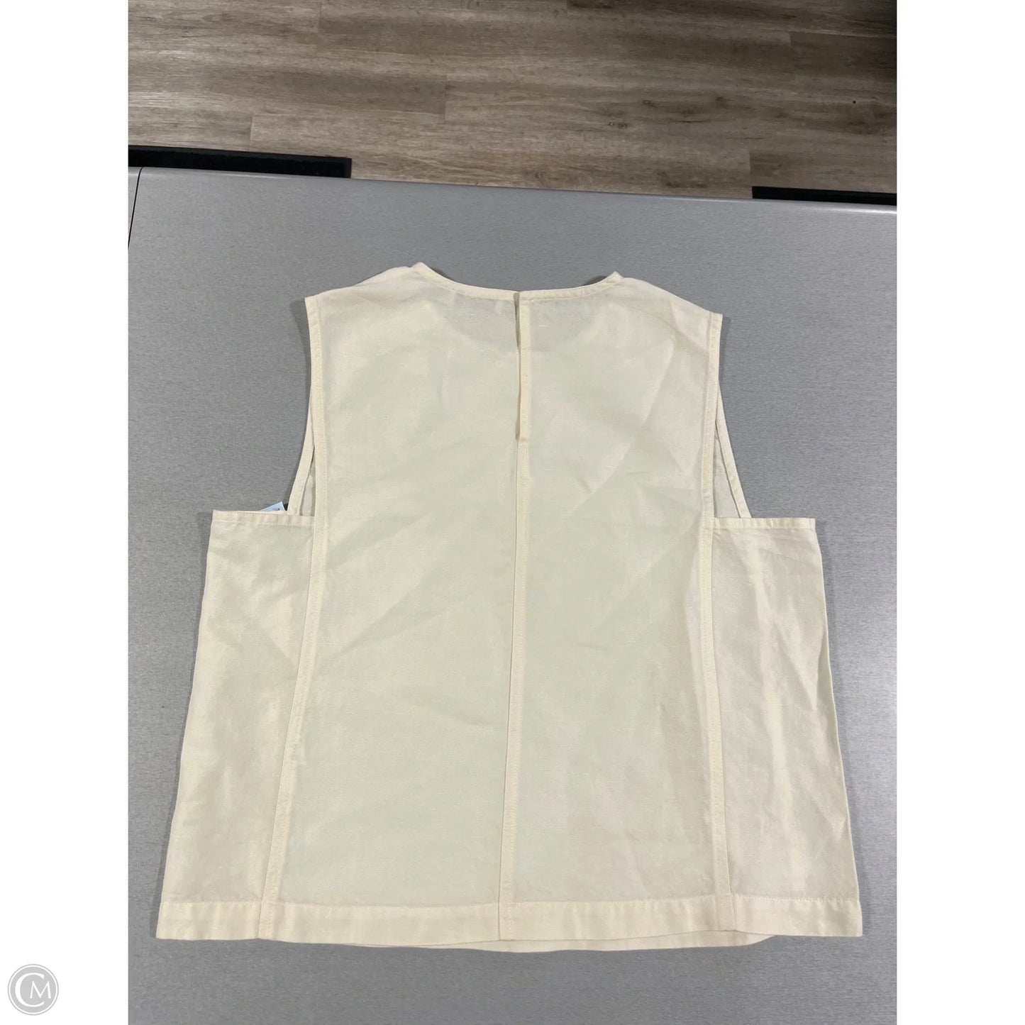 Top Sleeveless By Calvin Klein In Cream, Size: L