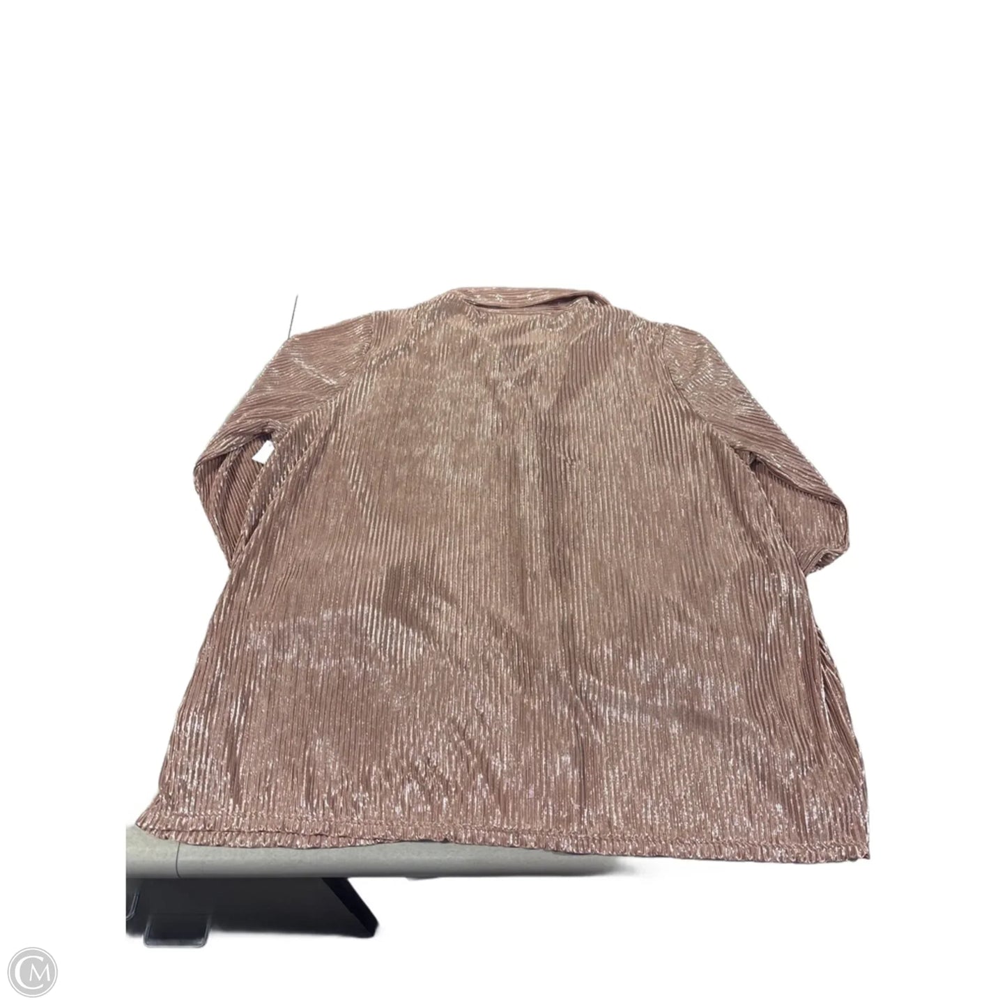 Top Long Sleeve By Cato In Pink & Silver, Size: Xxl