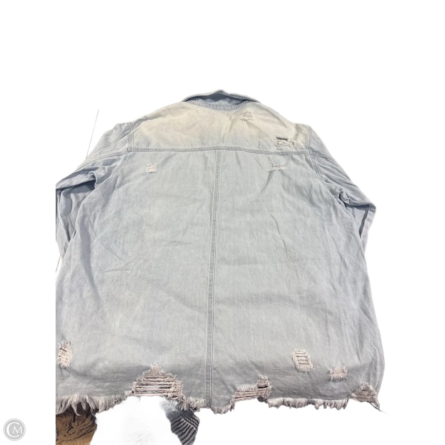 Top Long Sleeve By Risen In Blue Denim, Size: Xl