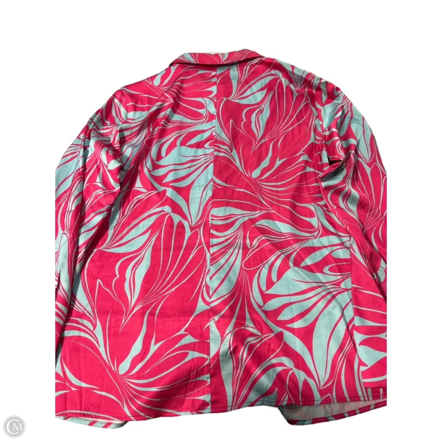 Top Long Sleeve By Boston Proper In Blue & Pink, Size: M