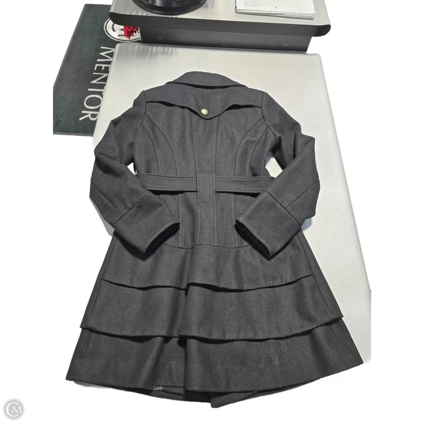 Coat Peacoat By Guess In Black, Size: S