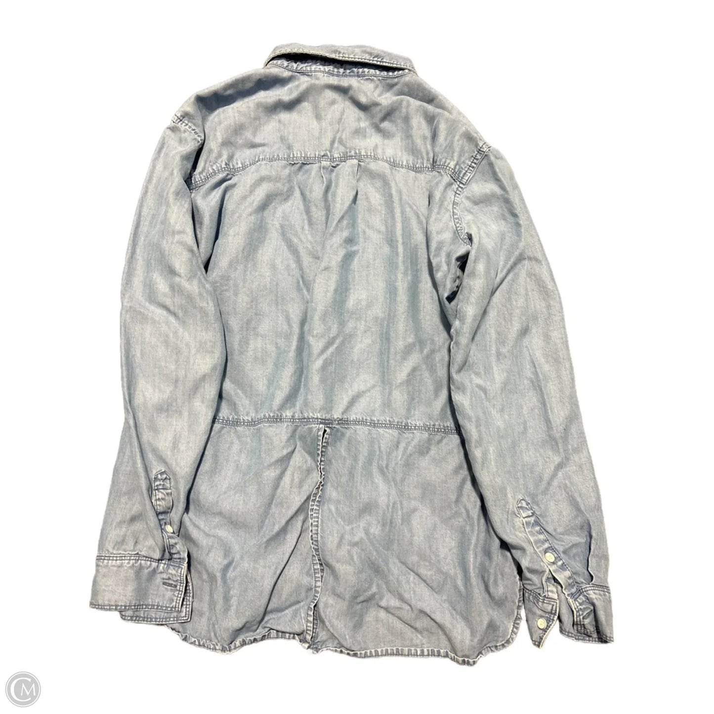 Top Long Sleeve By Athleta In Blue Denim, Size: L