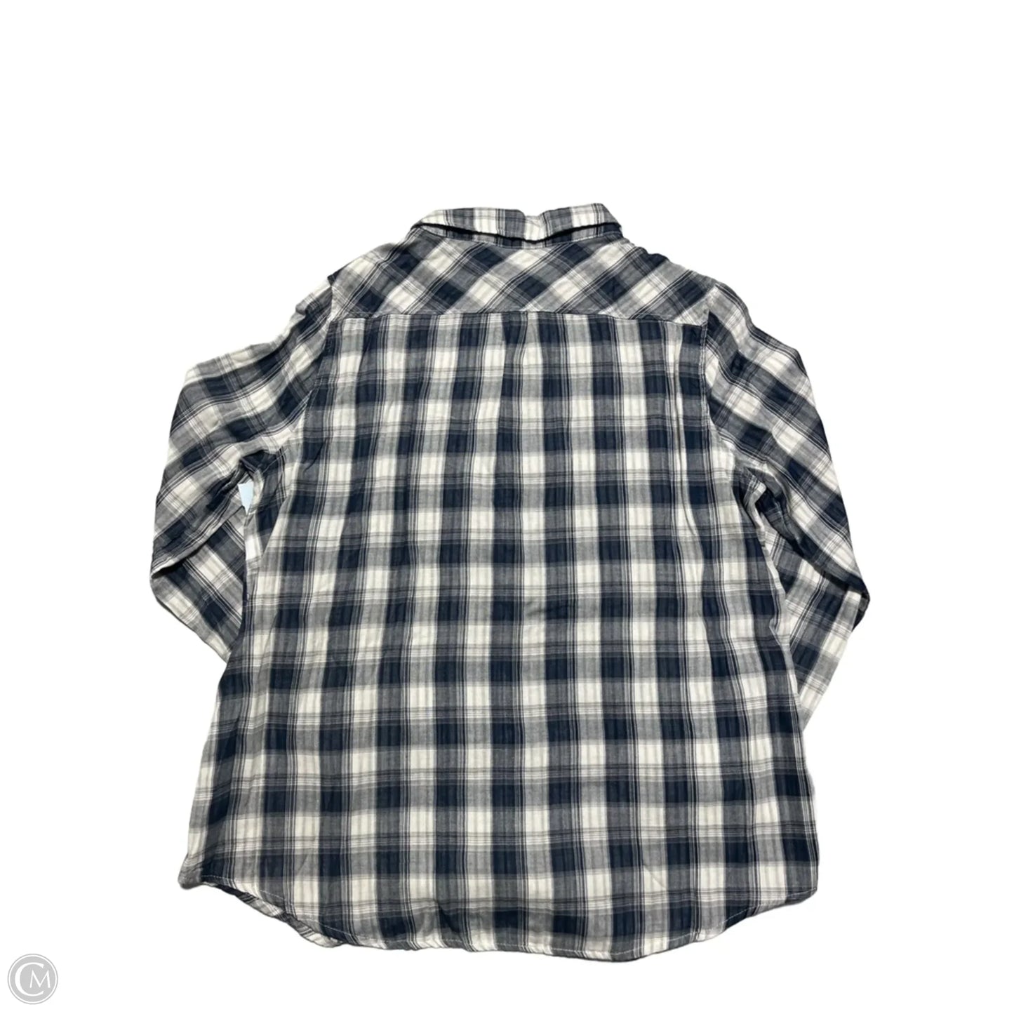 Top Long Sleeve By Easel In Plaid Pattern, Size: L